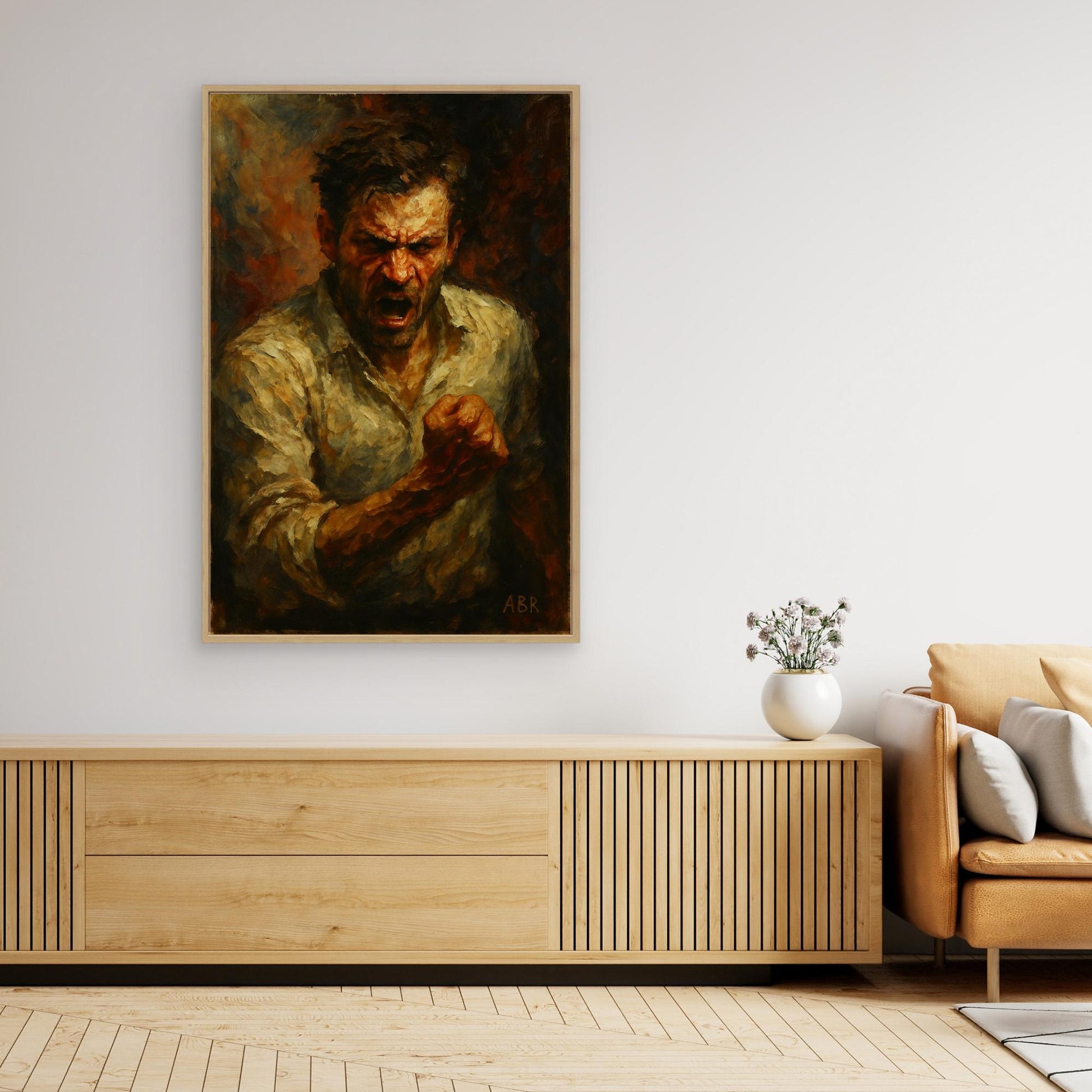 Powerful Male Portrait Canvas Wall Art Print