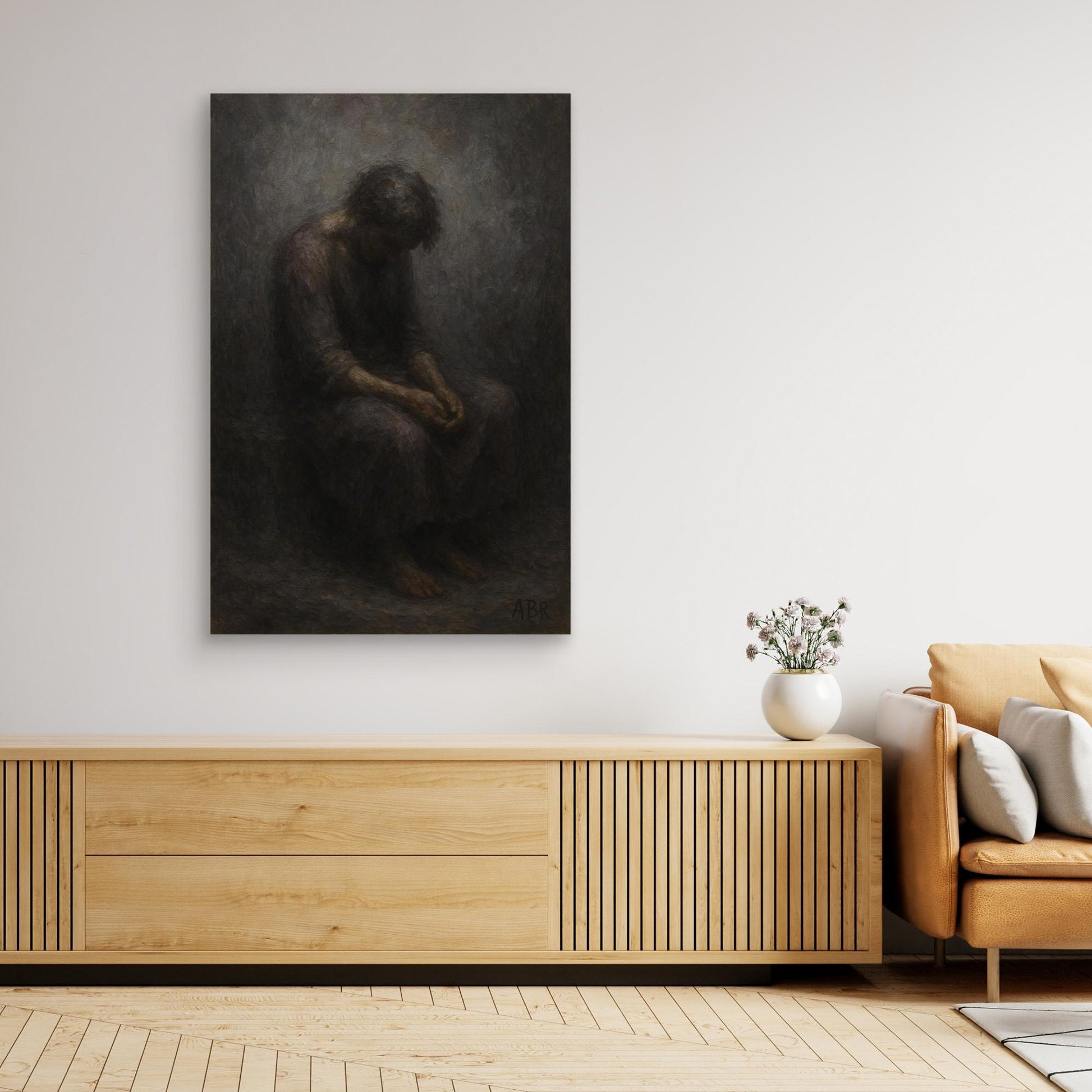 Melancholy Figurative Canvas Wall Art