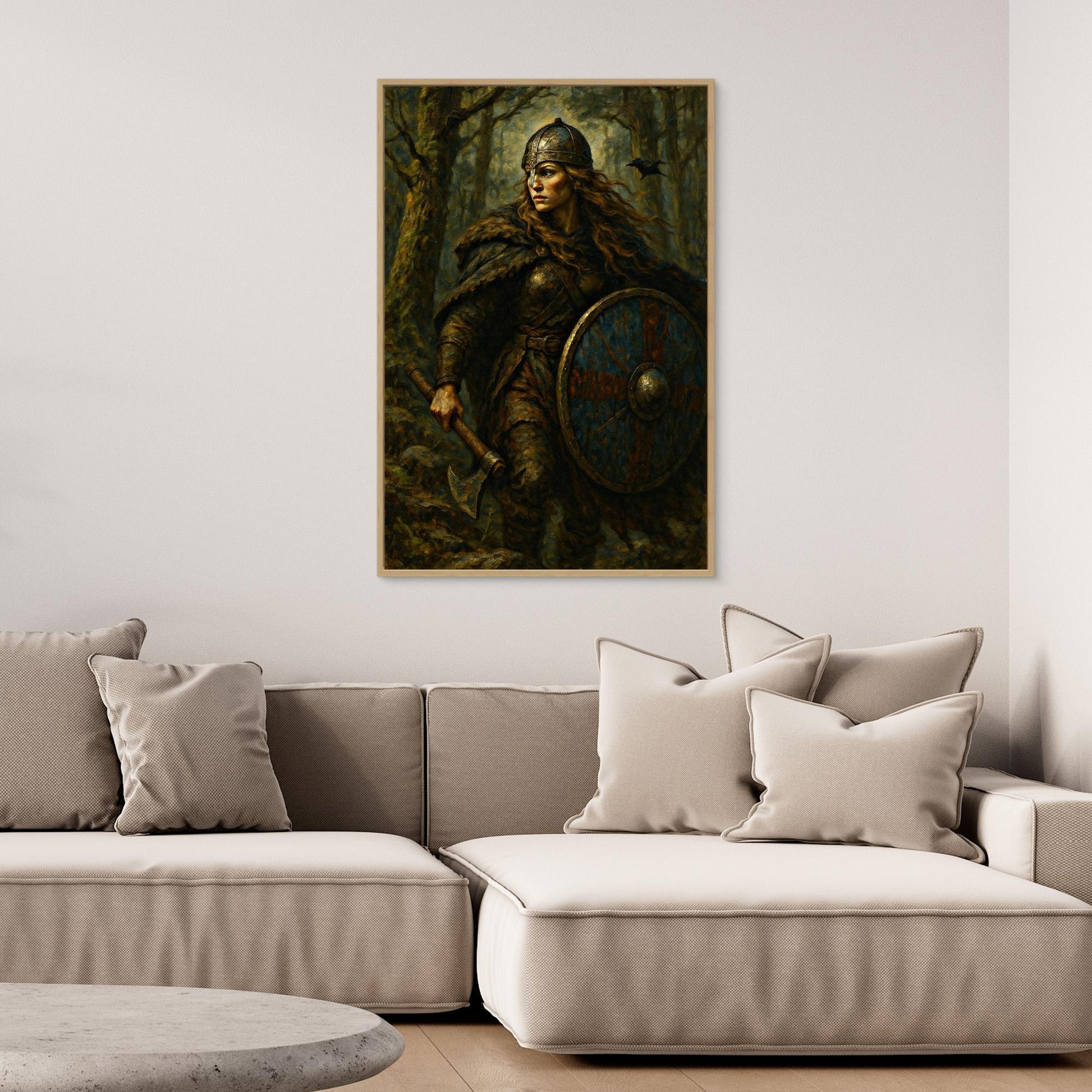 Viking Shieldmaiden Canvas Wall Art