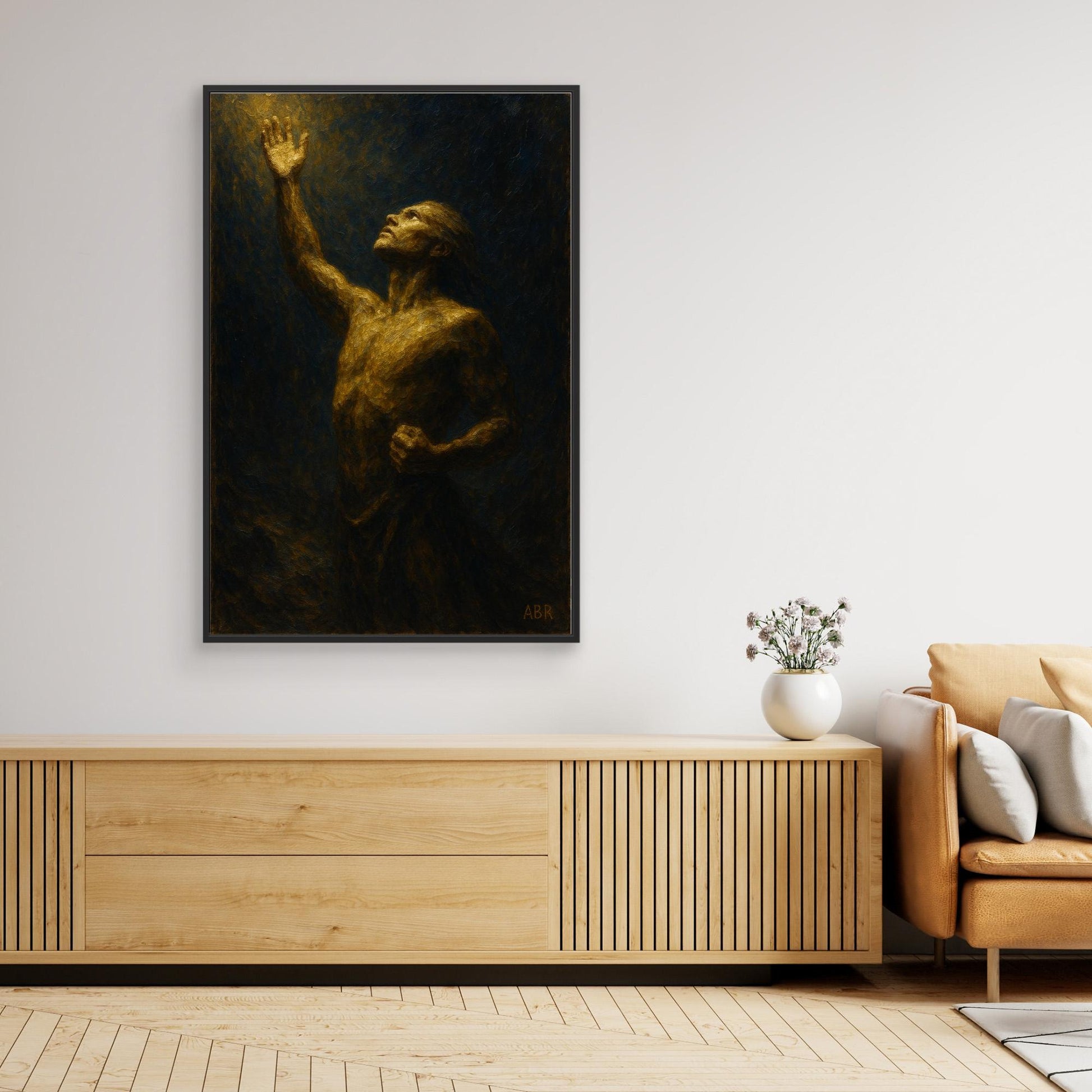 Reaching Toward Light – Figurative Canvas Wall Art