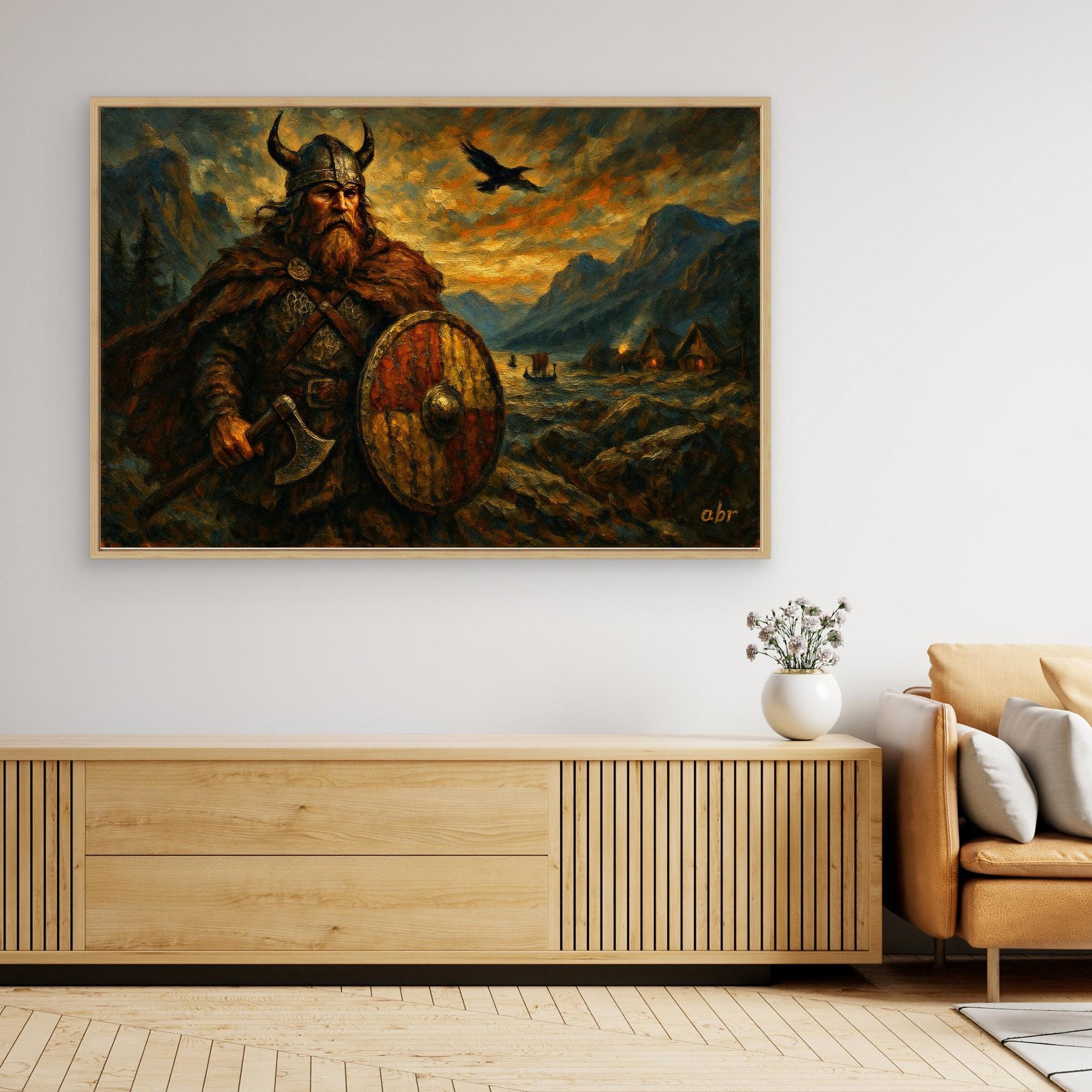 Norse Viking Defender Wall Print