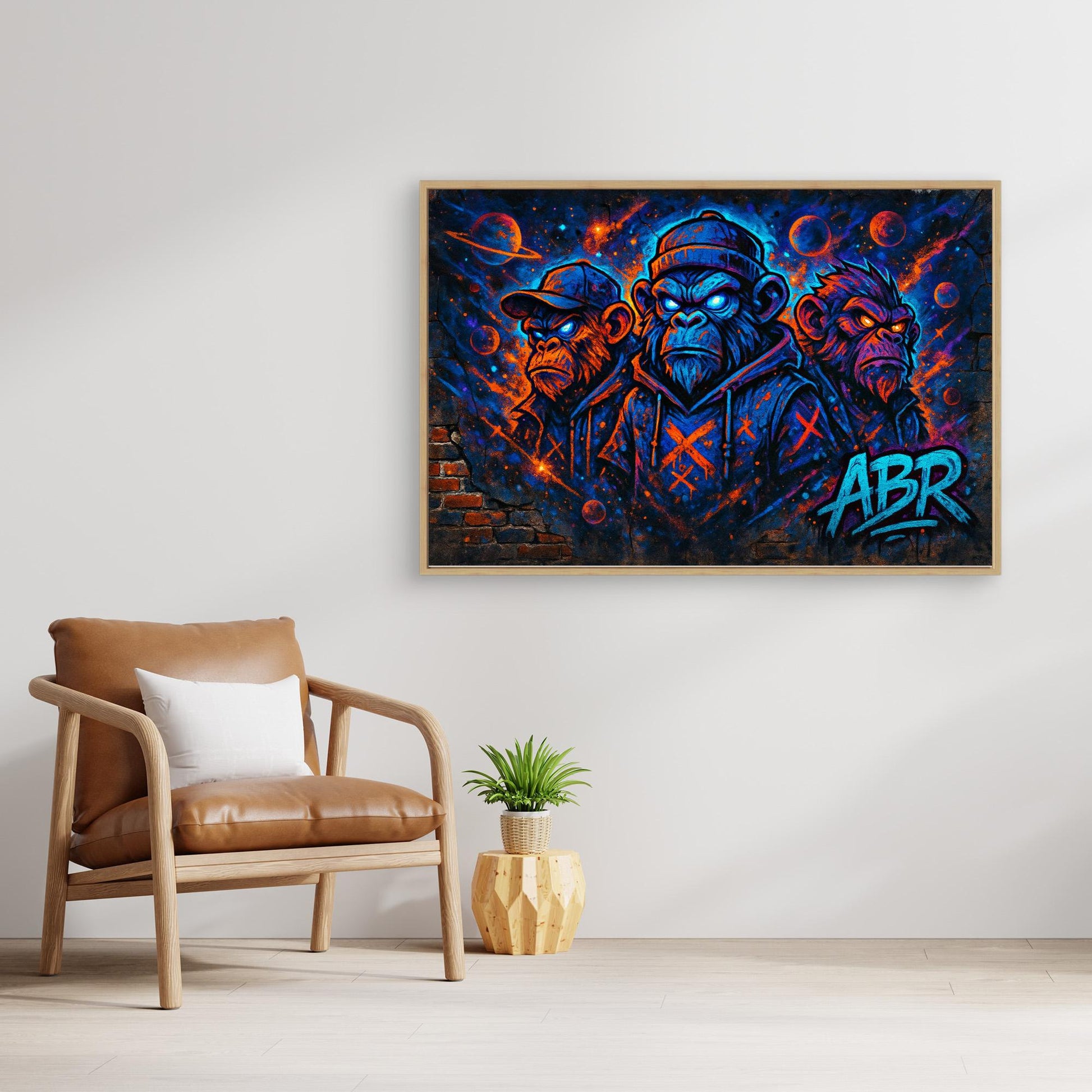 Space Ape Trio – Graffiti Canvas Wall Art