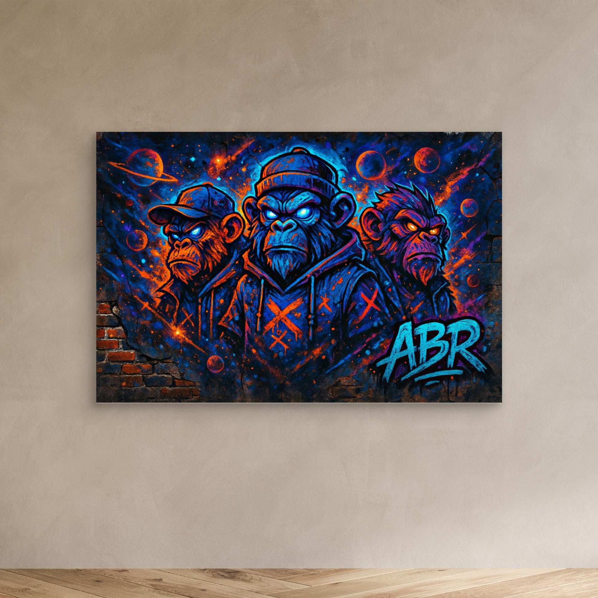 Space Ape Trio – Graffiti Canvas Wall Art