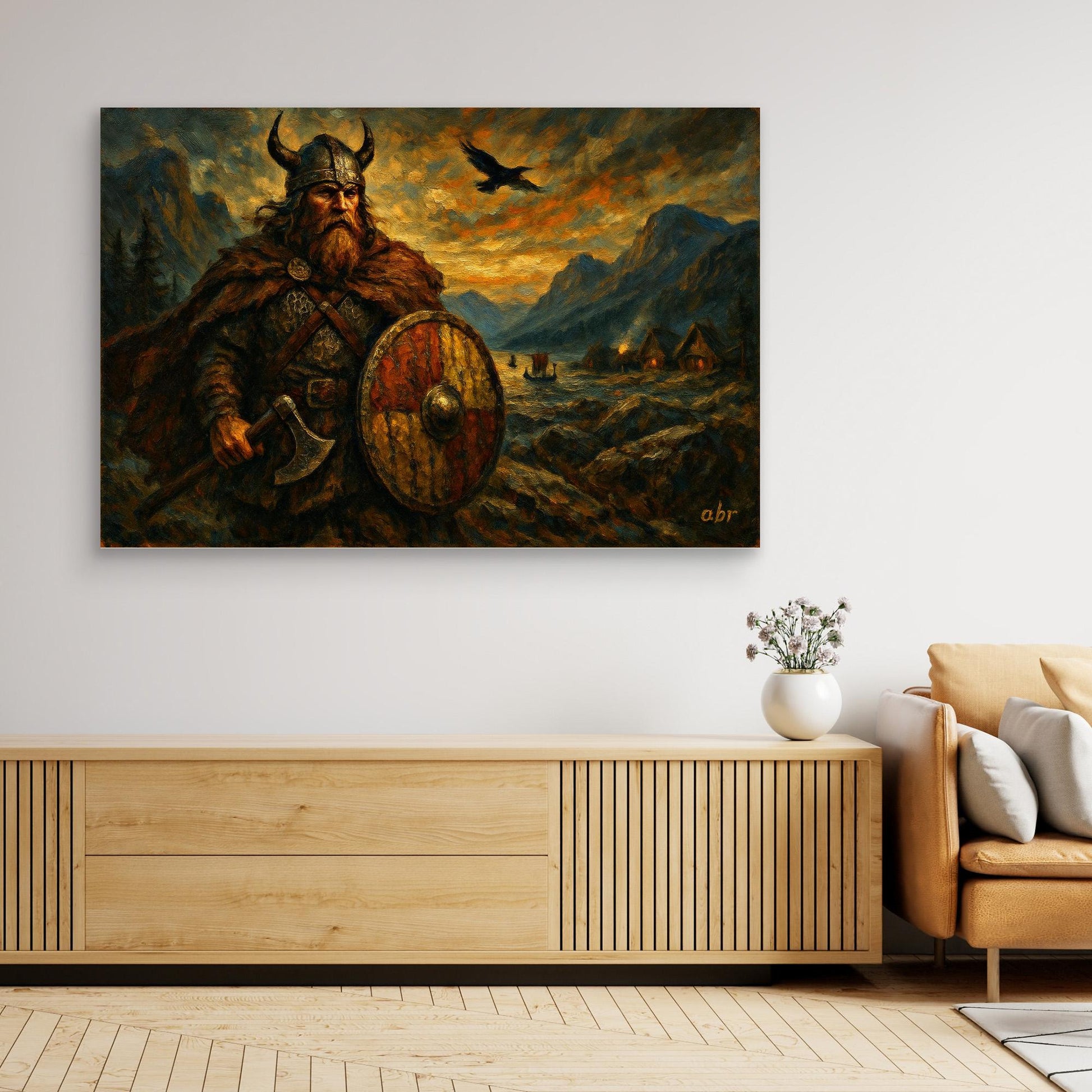Norse Viking Defender Wall Print