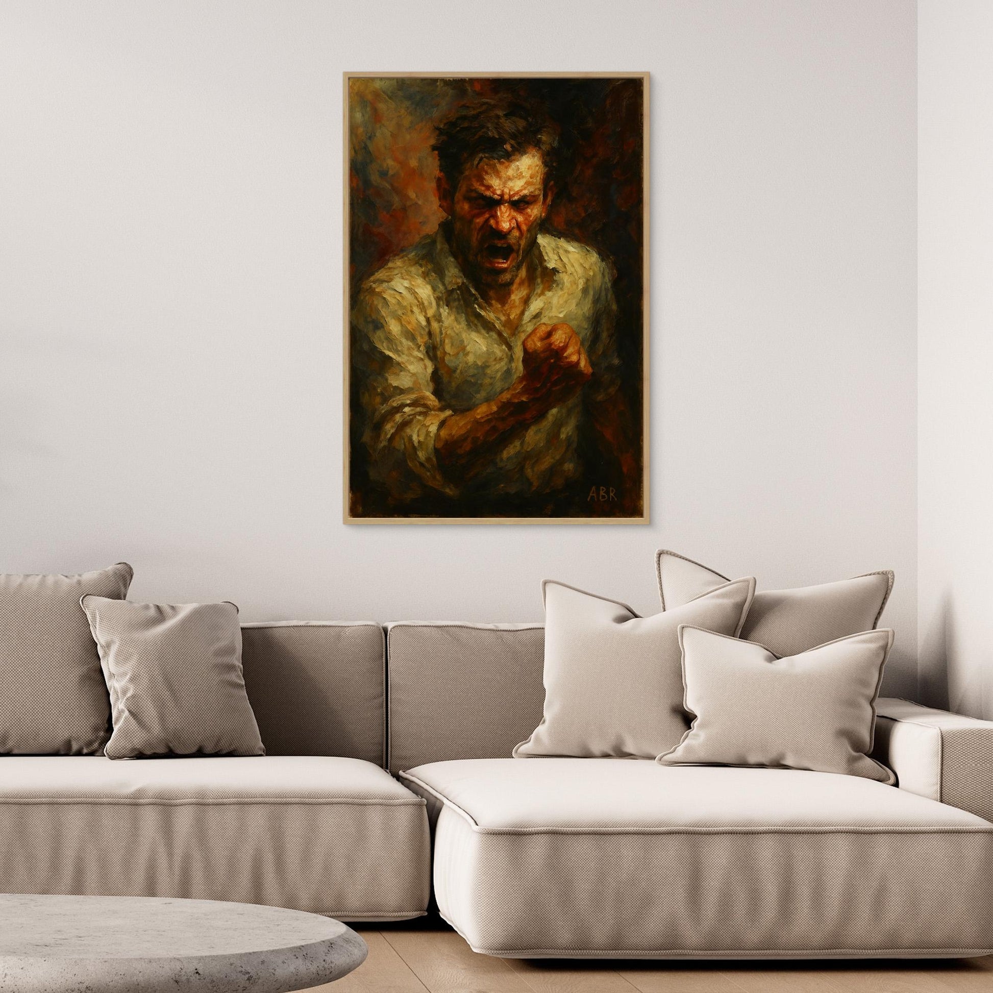 Powerful Male Portrait Canvas Wall Art Print