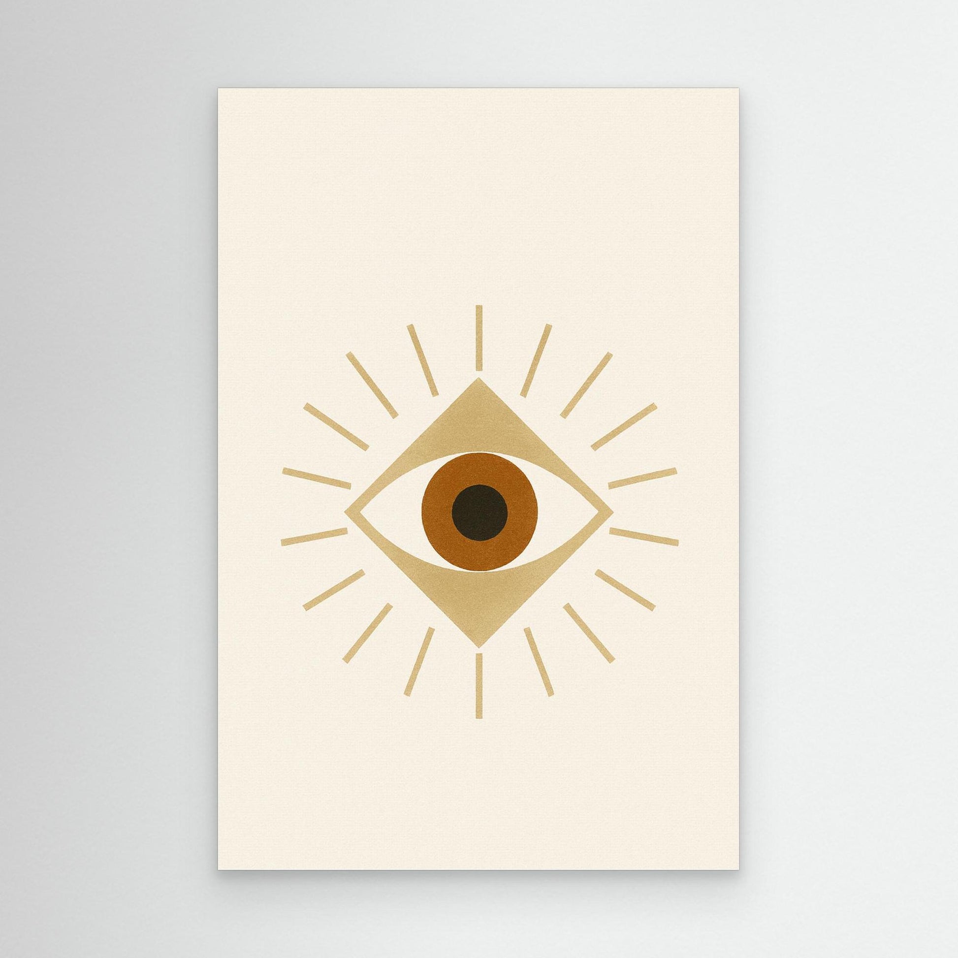 The All-Seeing Eye – Minimalist Spiritual Canvas Wall Art