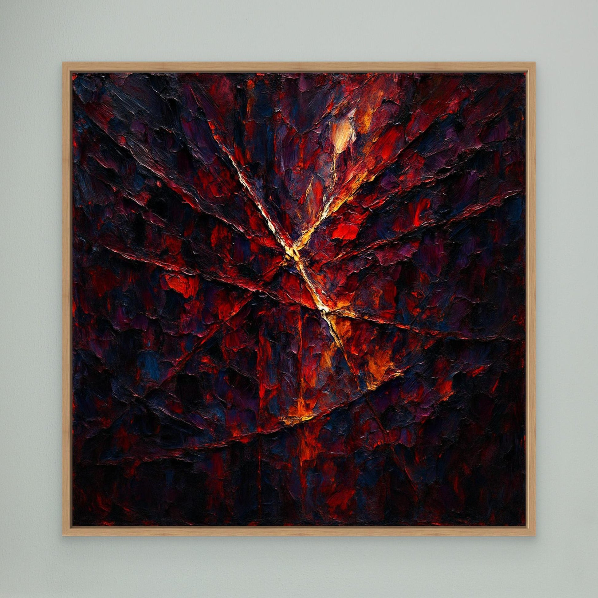 Cracked Fire Texture – Abstract Canvas Wall Art