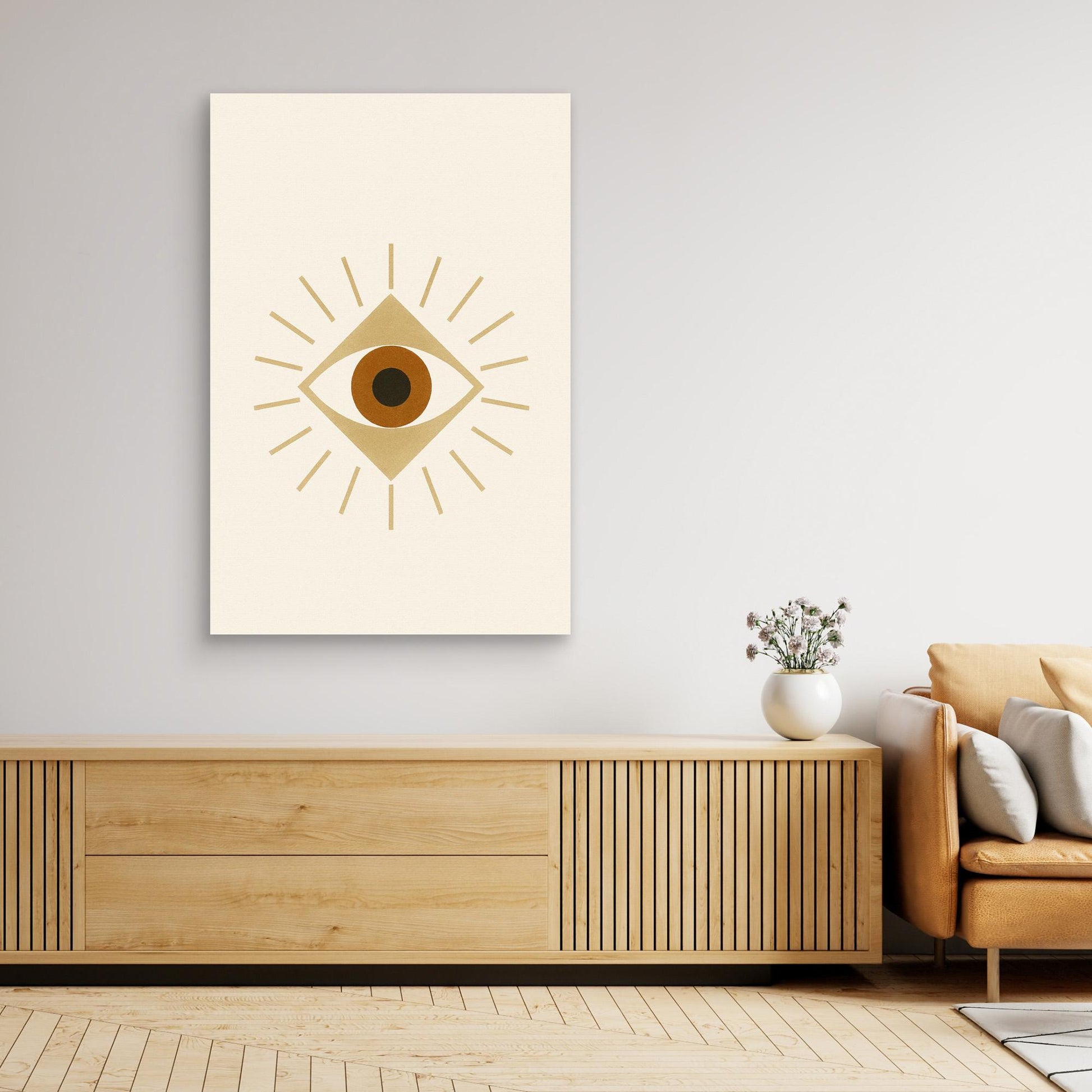 The All-Seeing Eye – Minimalist Spiritual Canvas Wall Art