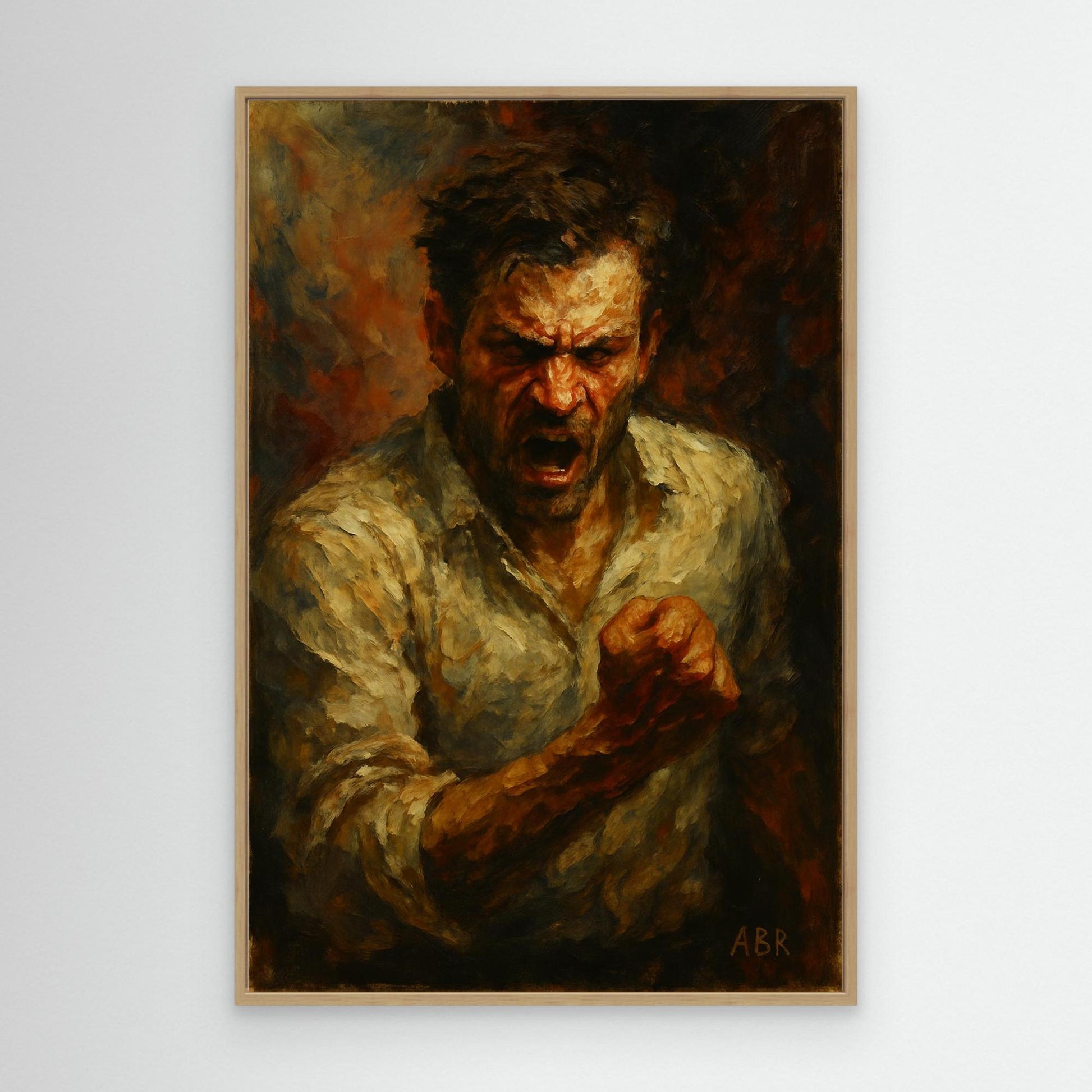 Powerful Male Portrait Canvas Wall Art Print