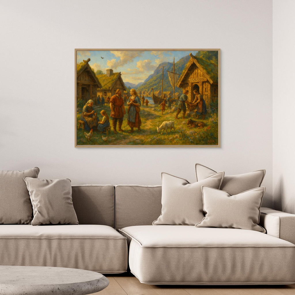 Viking Village Life Canvas Print
