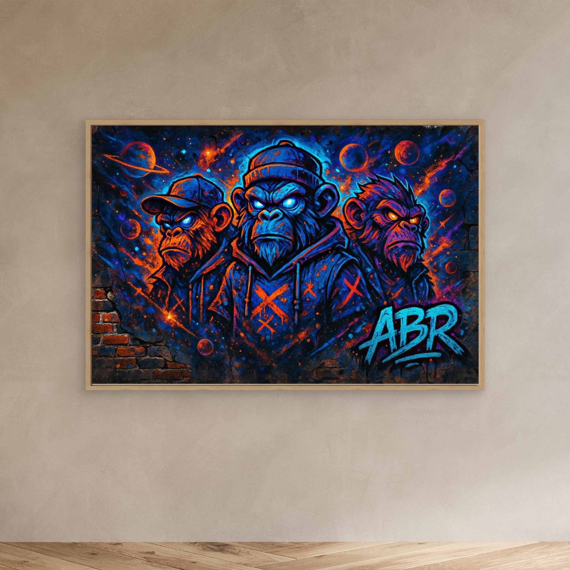 Space Ape Trio – Graffiti Canvas Wall Art