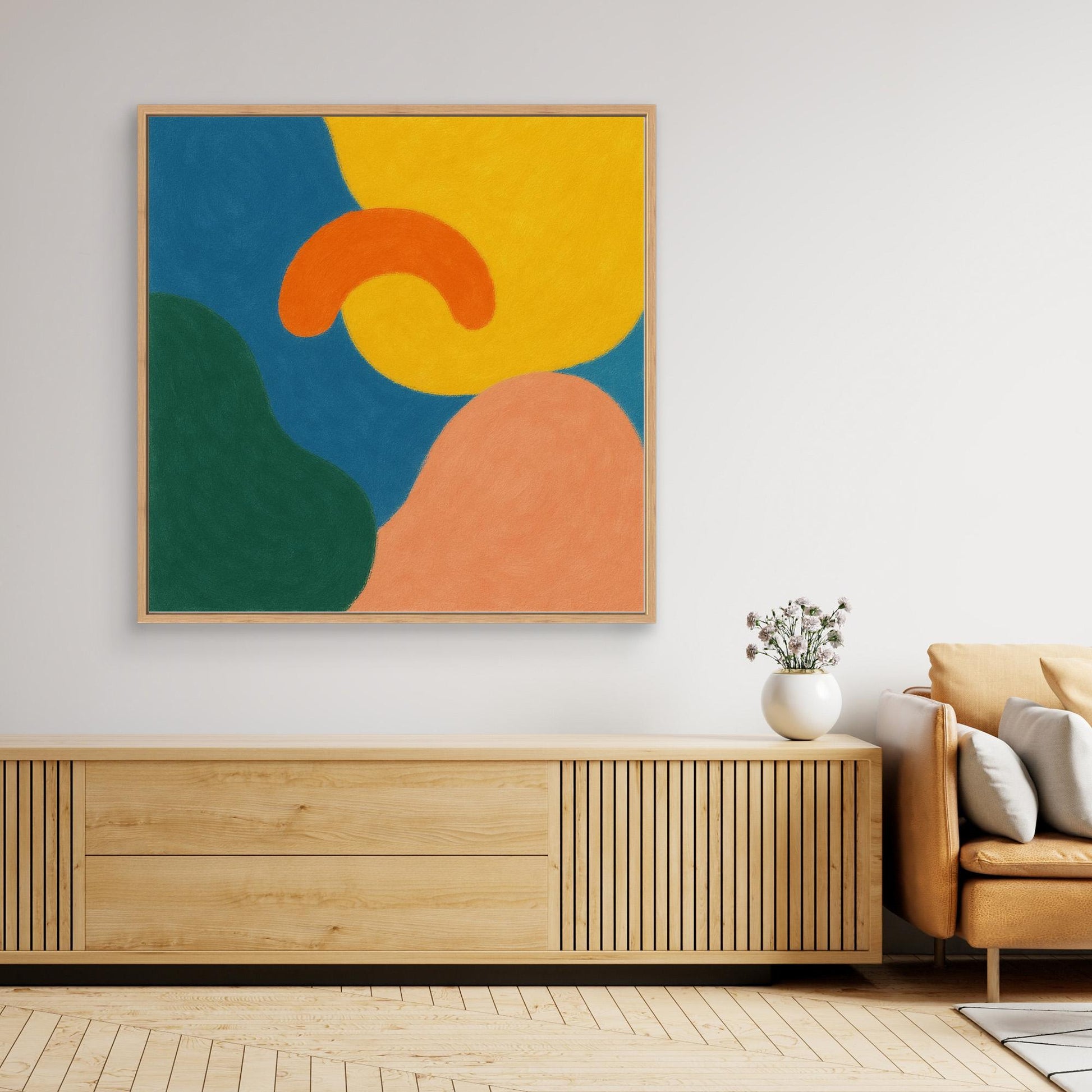 Playful Shapes – Colorful Geometric Abstract Canvas Print