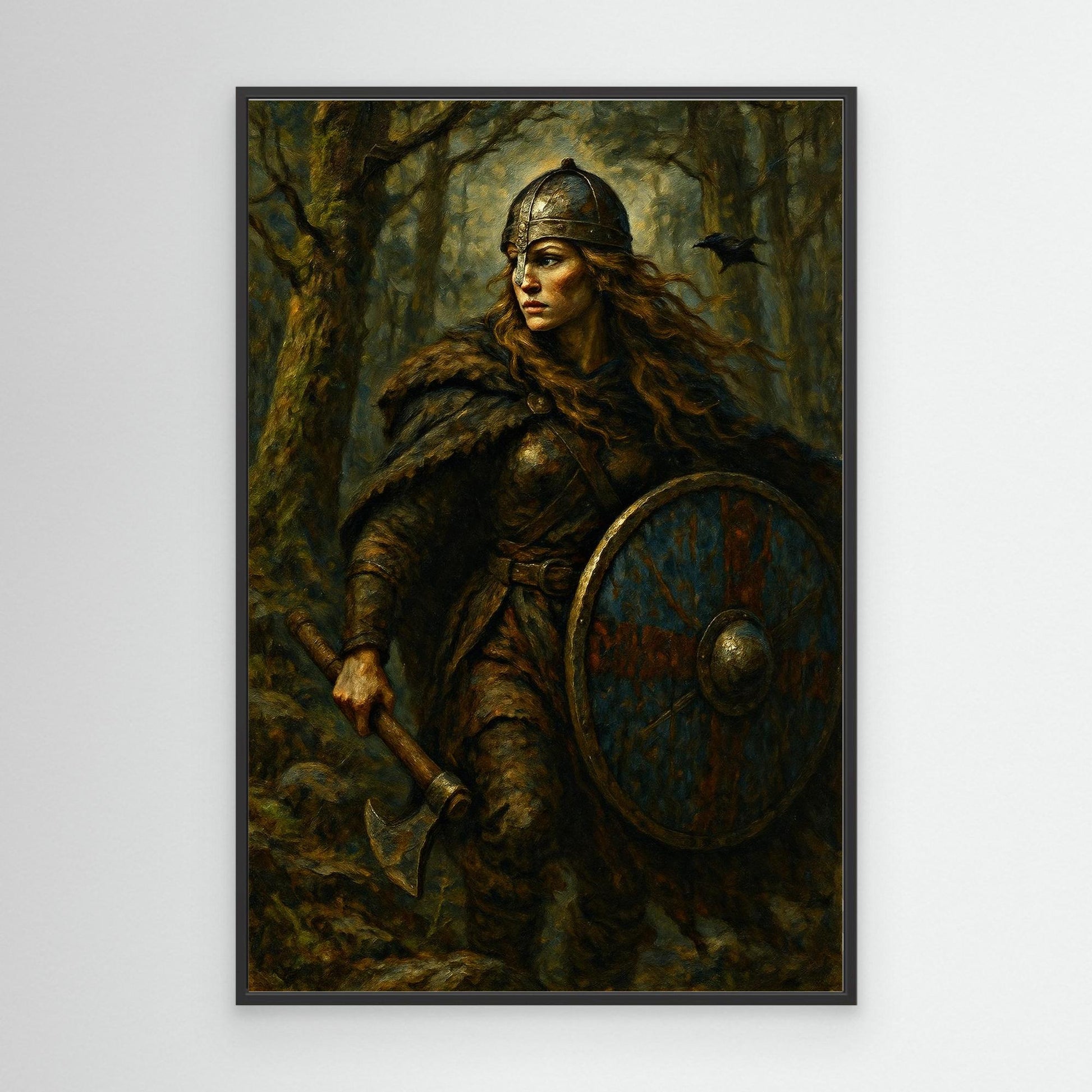 Viking Shieldmaiden Canvas Wall Art
