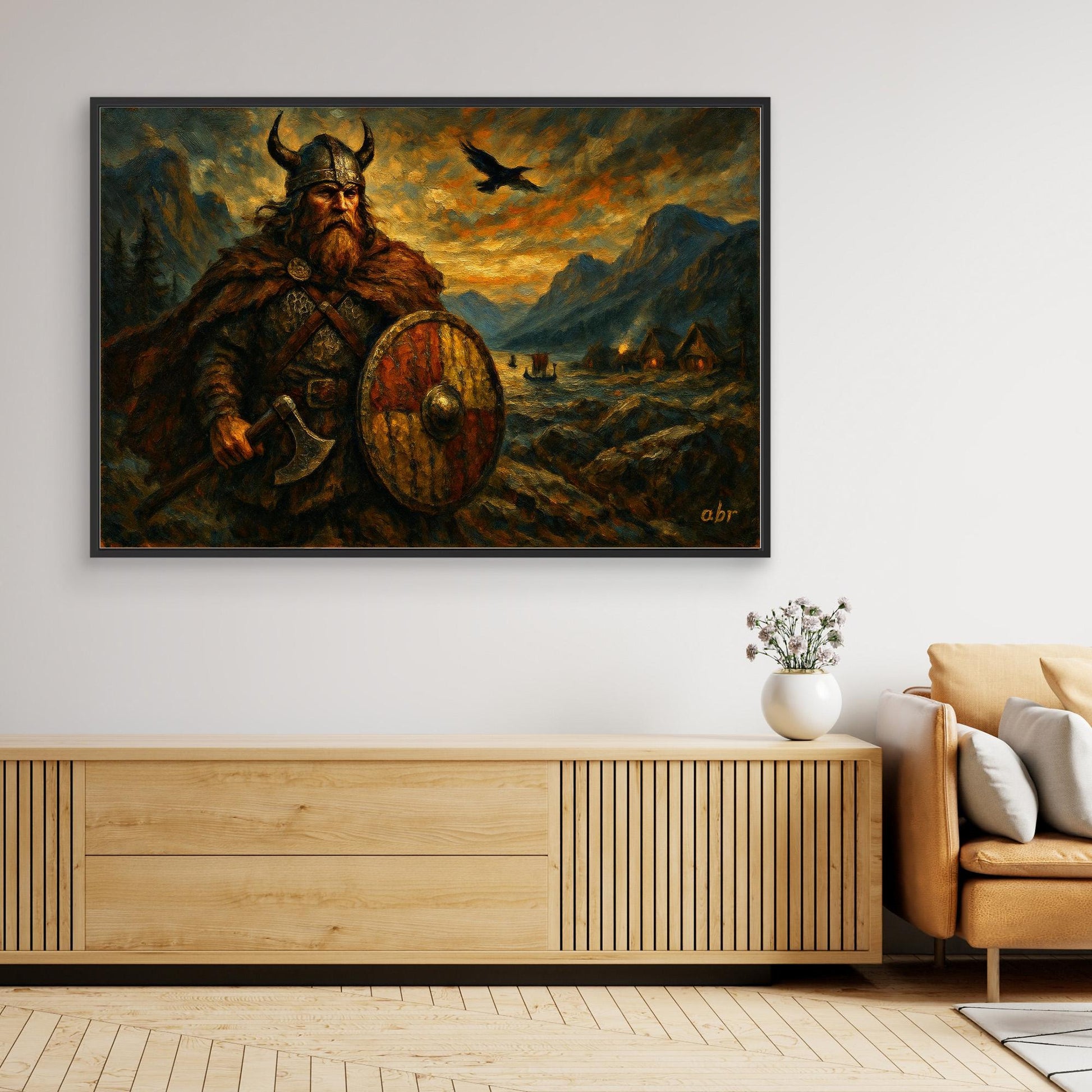 Norse Viking Defender Wall Print
