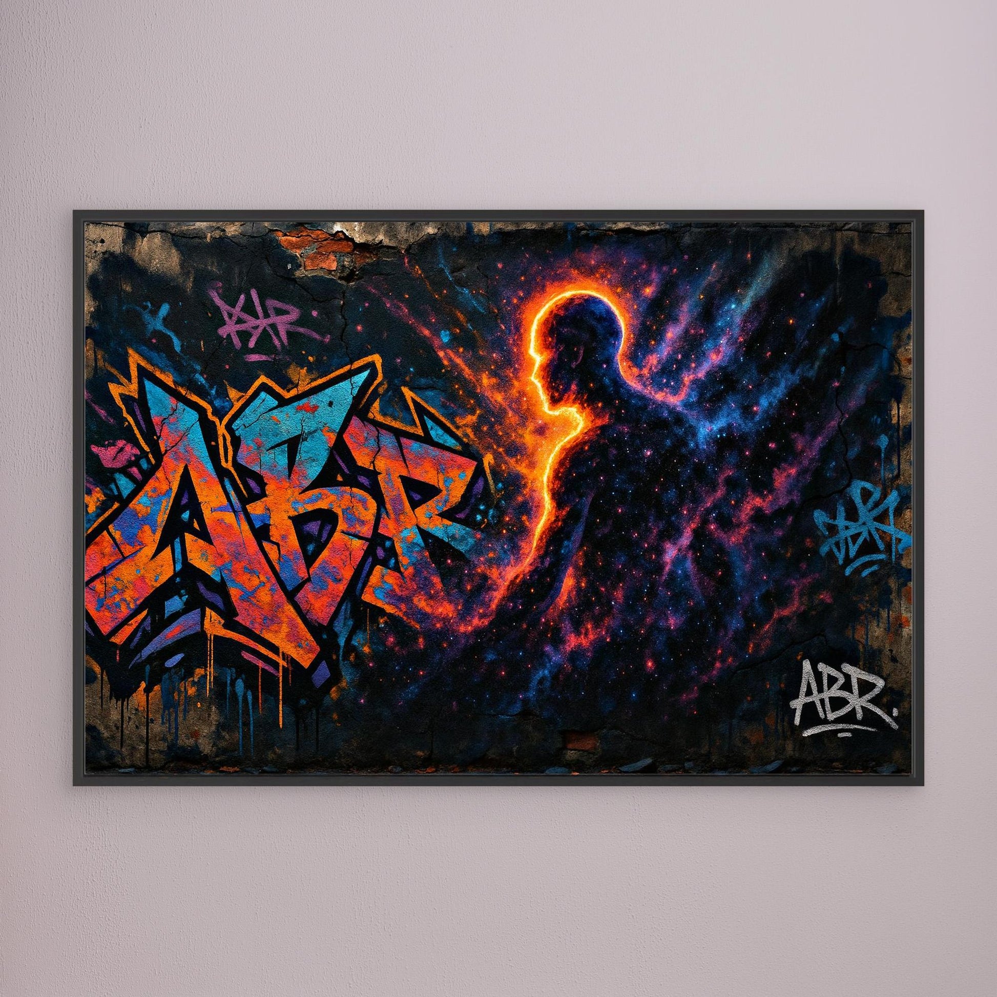 Galactic Silhouette Canvas Wall Art 