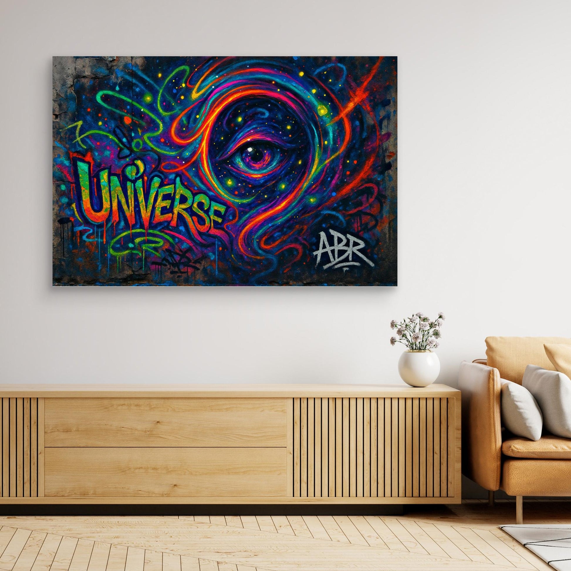 Cosmic Eye Graffiti Canvas Wall Art