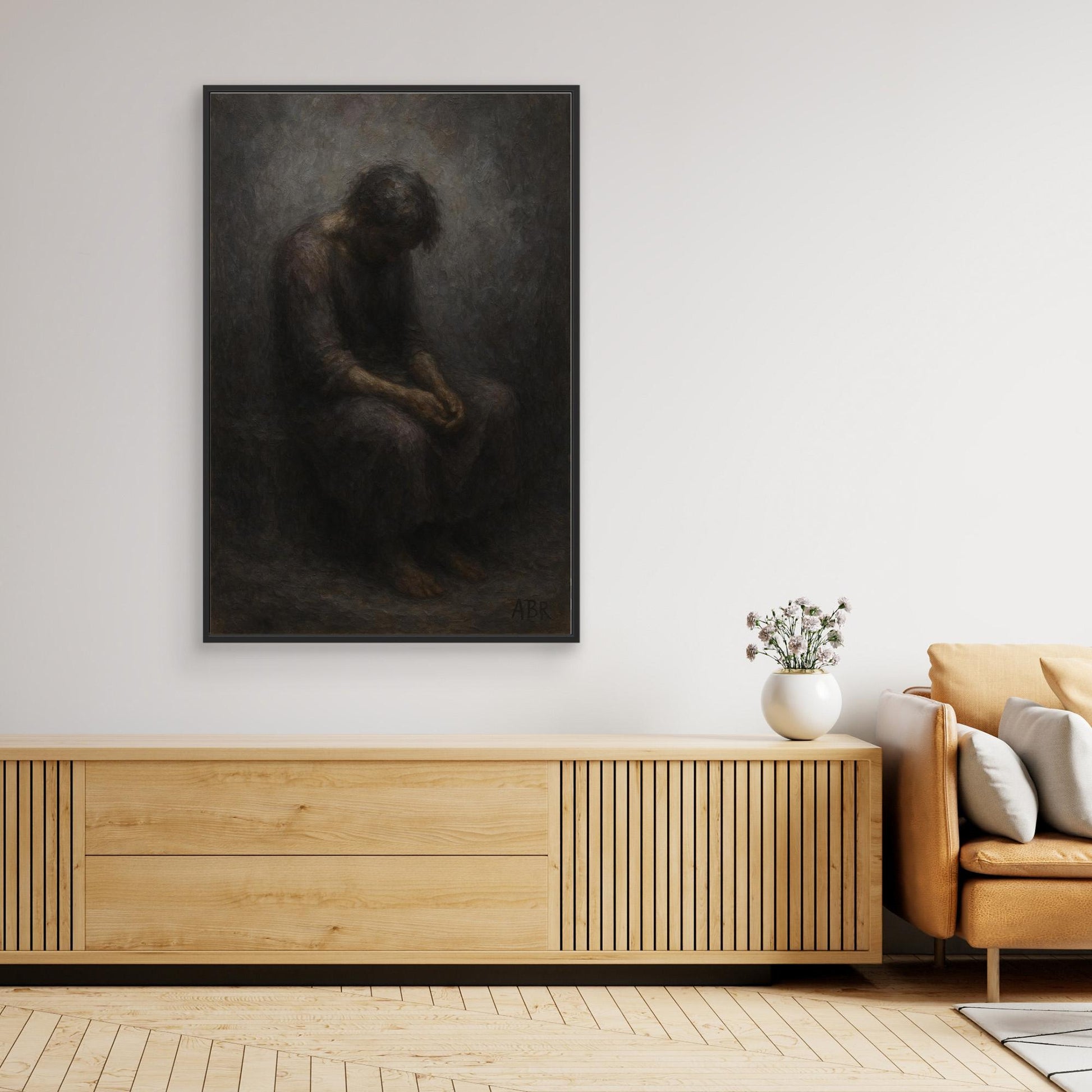 Melancholy Figurative Canvas Wall Art