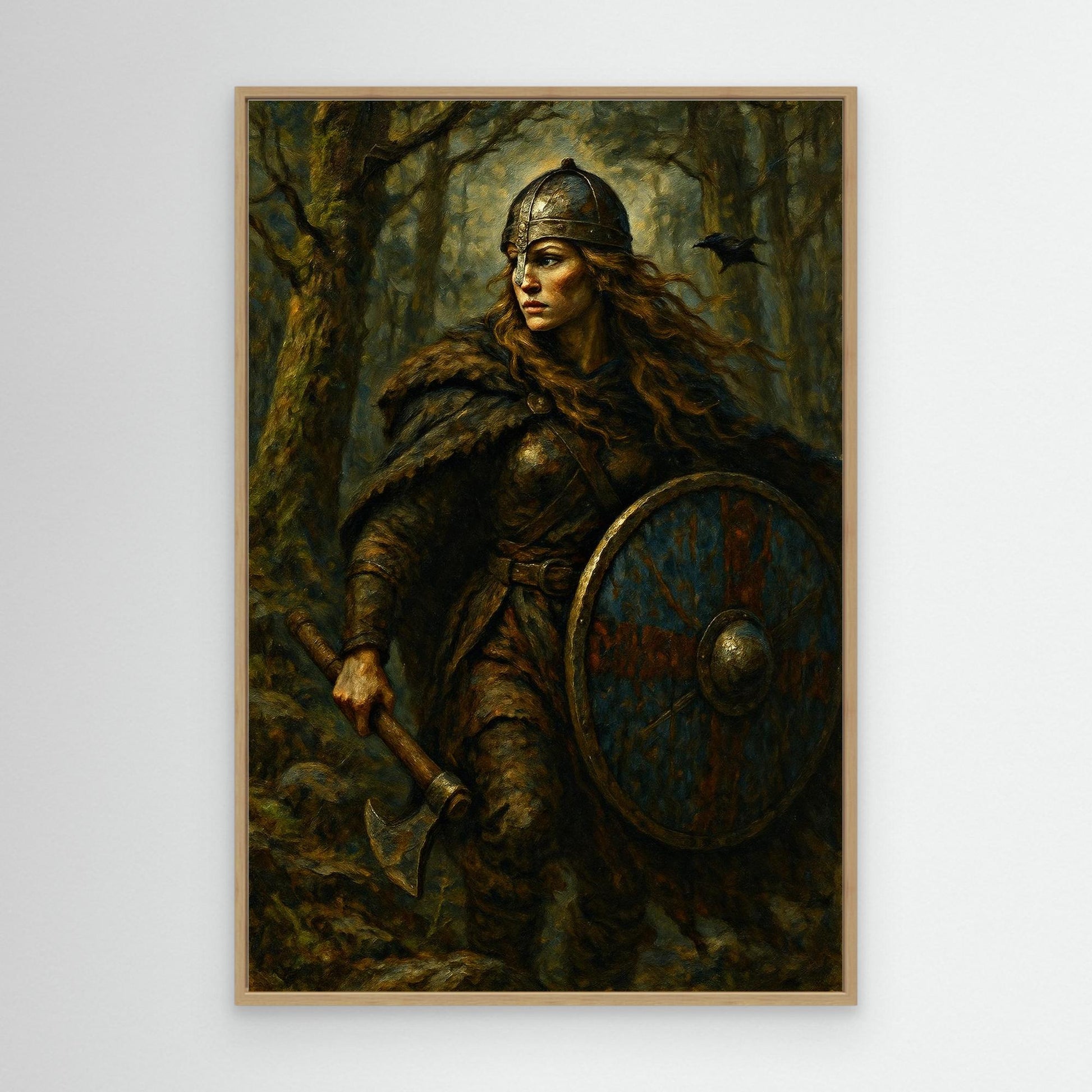 Viking Shieldmaiden Canvas Wall Art