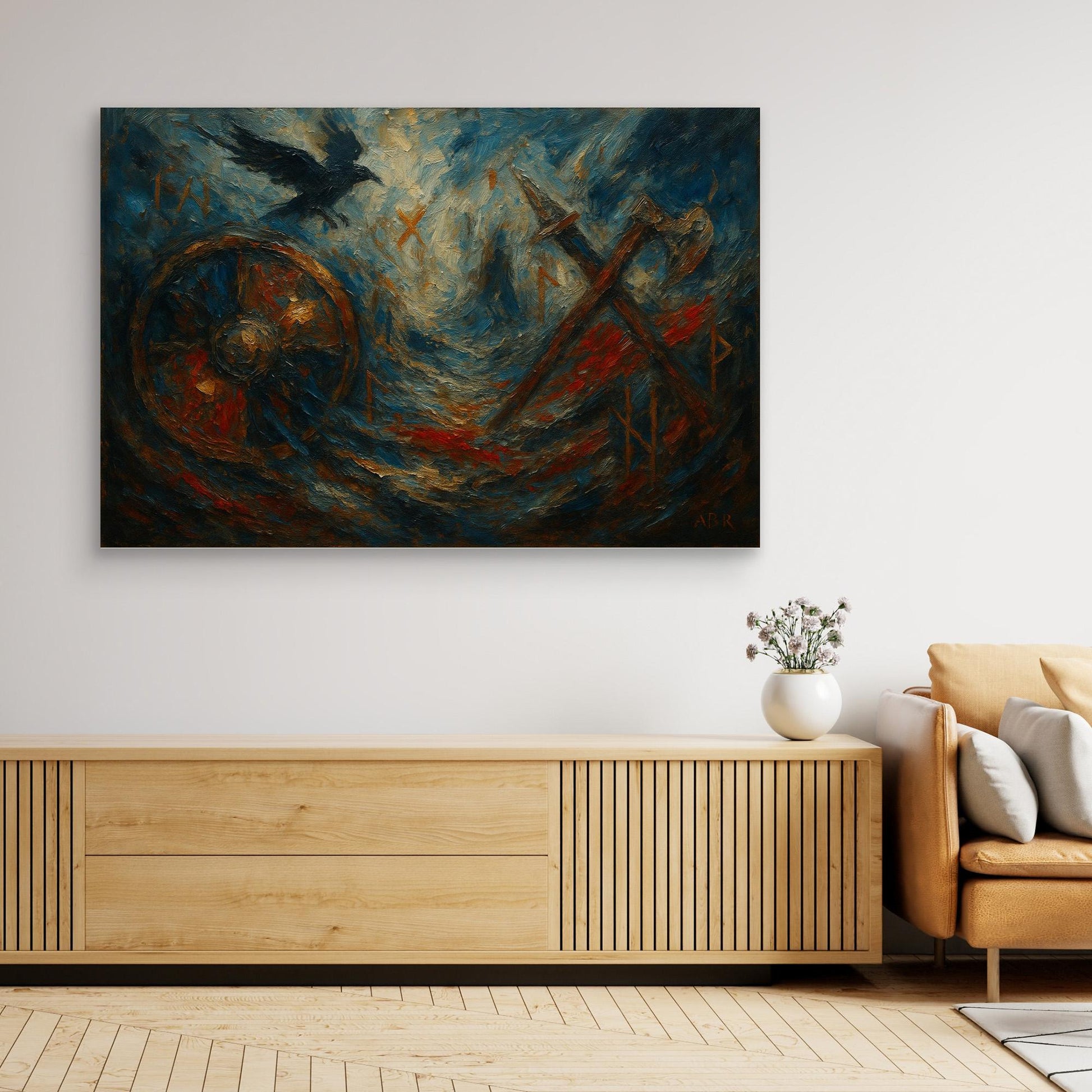 Viking Rune Canvas Wall Art