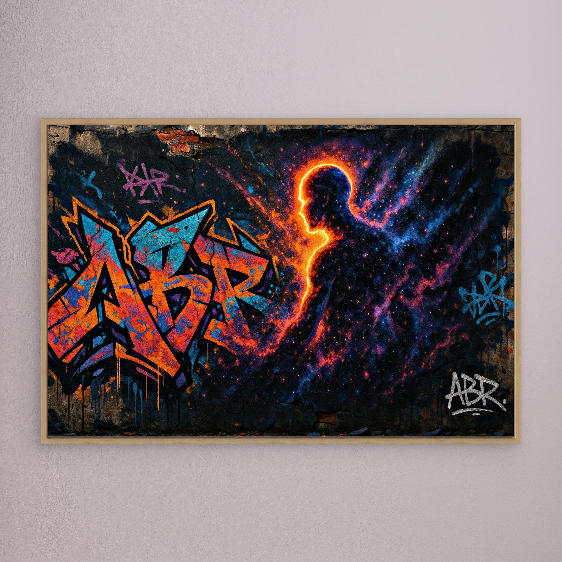 Galactic Silhouette Canvas Wall Art 