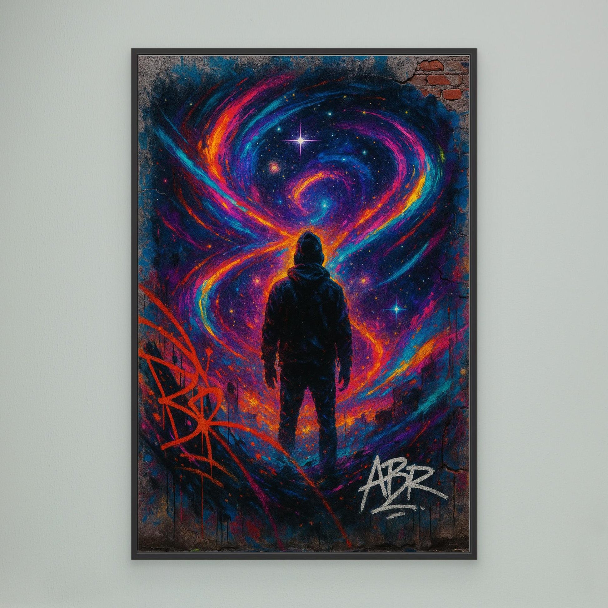 Galaxy Silhouette Canvas Wall Art – Urban Psychedelic Style
