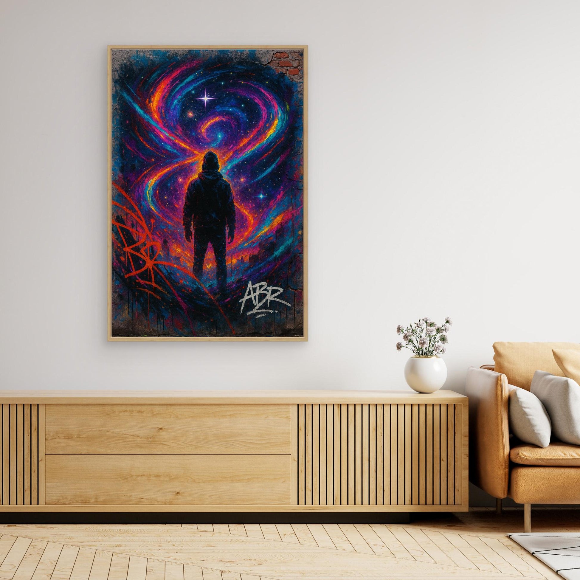 Galaxy Silhouette Canvas Wall Art – Urban Psychedelic Style