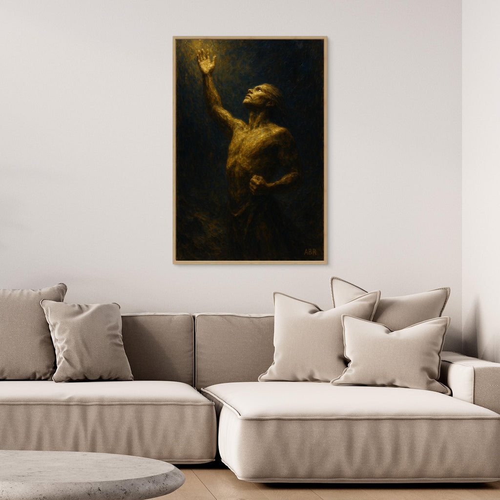 Reaching Toward Light – Figurative Canvas Wall Art