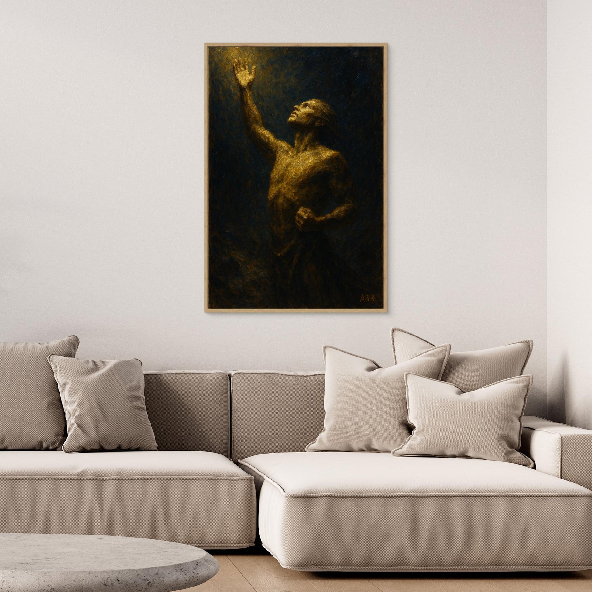 Reaching Toward Light – Figurative Canvas Wall Art