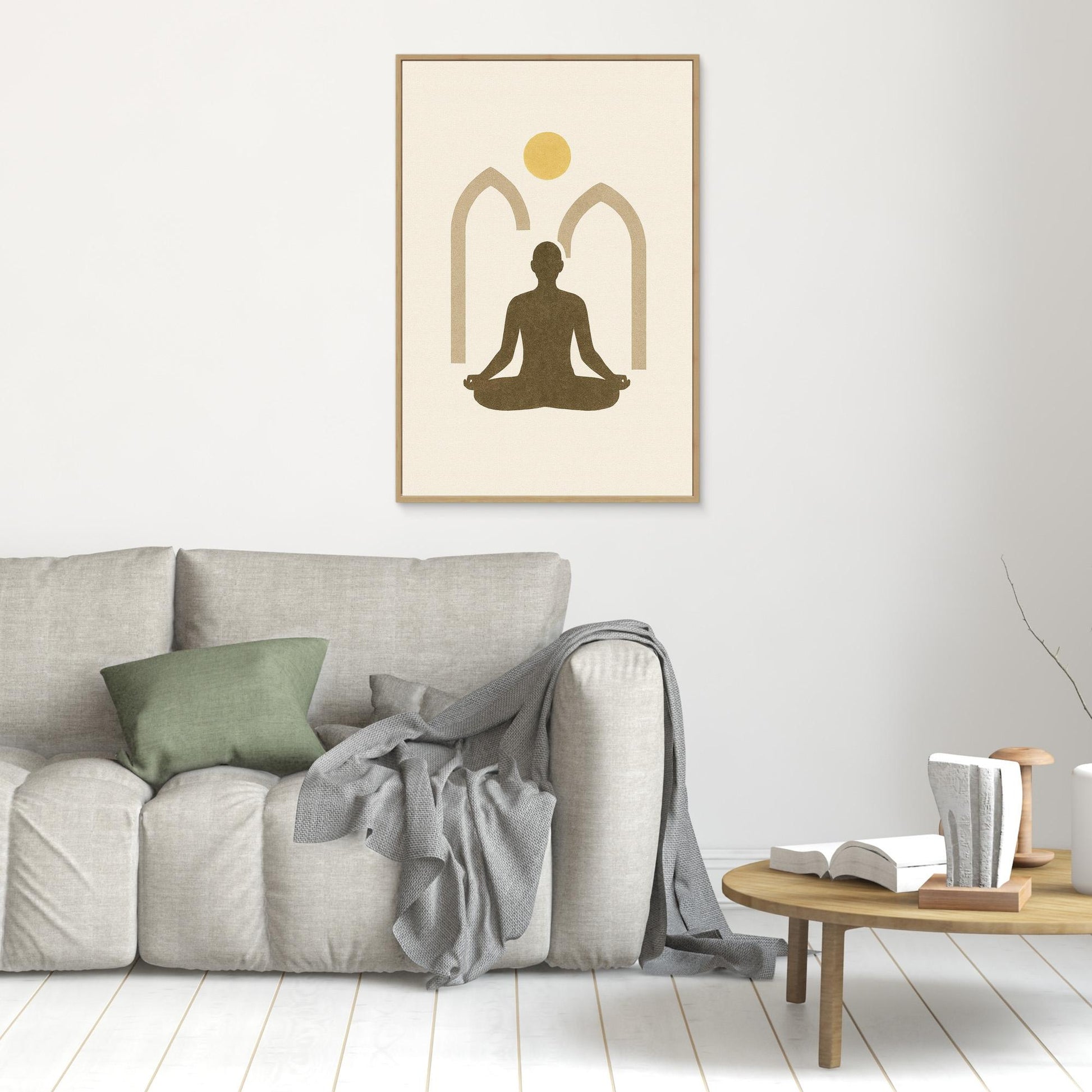 Sacred Stillness – Minimalist Meditation & Arch Canvas Art