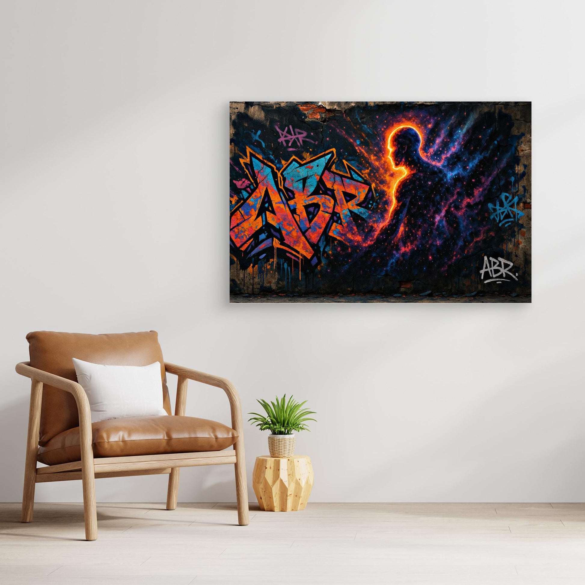 Galactic Silhouette Canvas Wall Art 