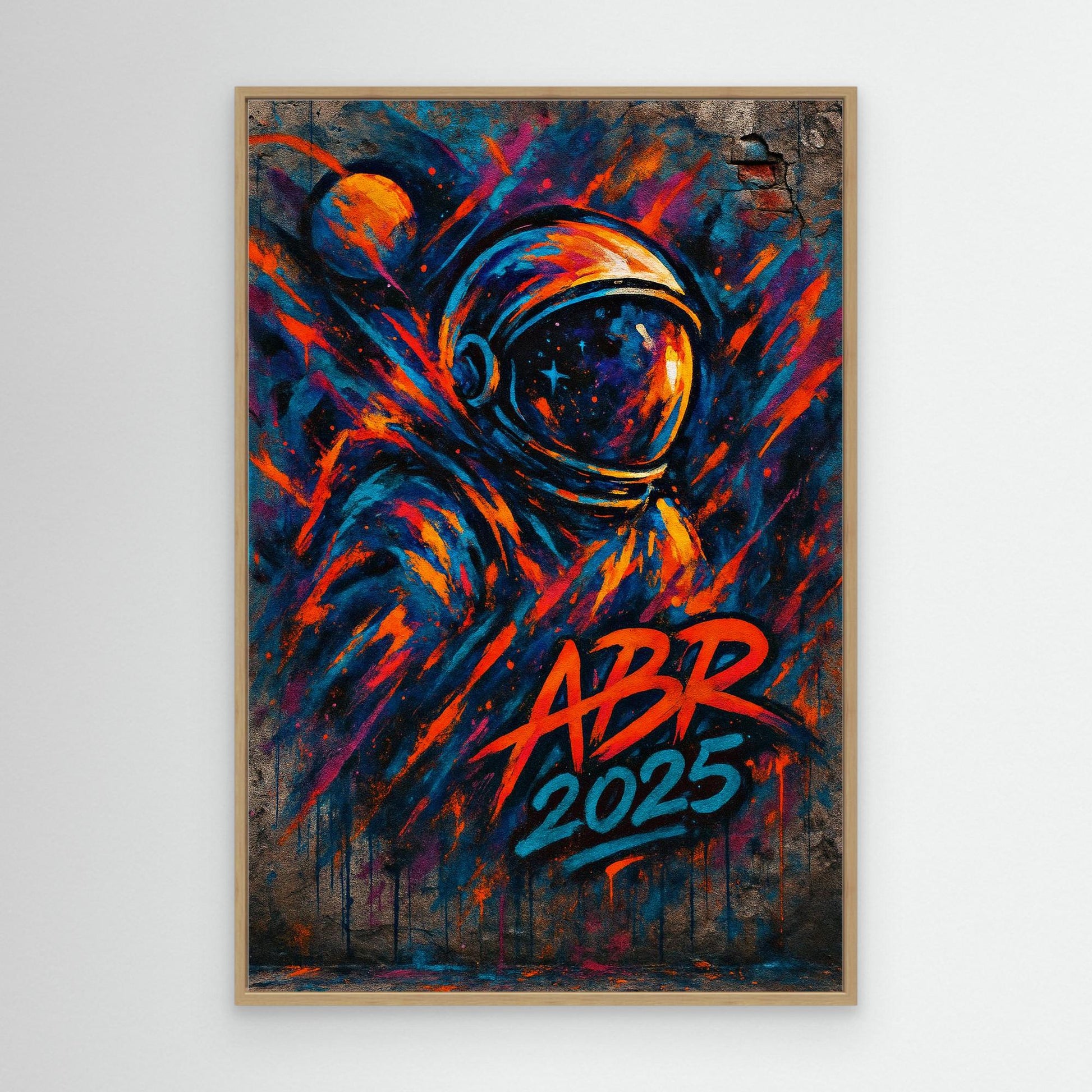 Graffiti Astronaut Canvas Wall Art – Space Street Style Print