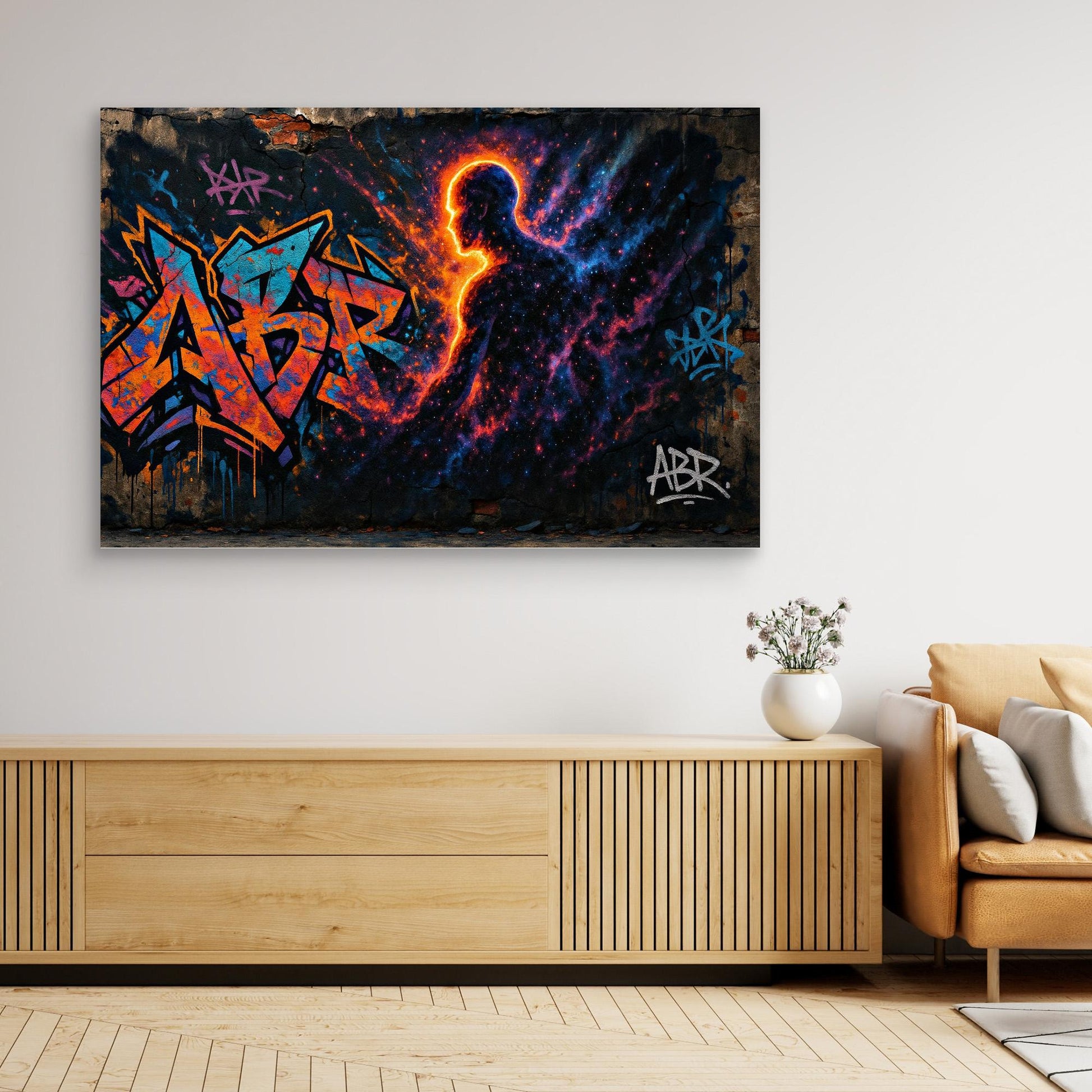 Galactic Silhouette Canvas Wall Art 
