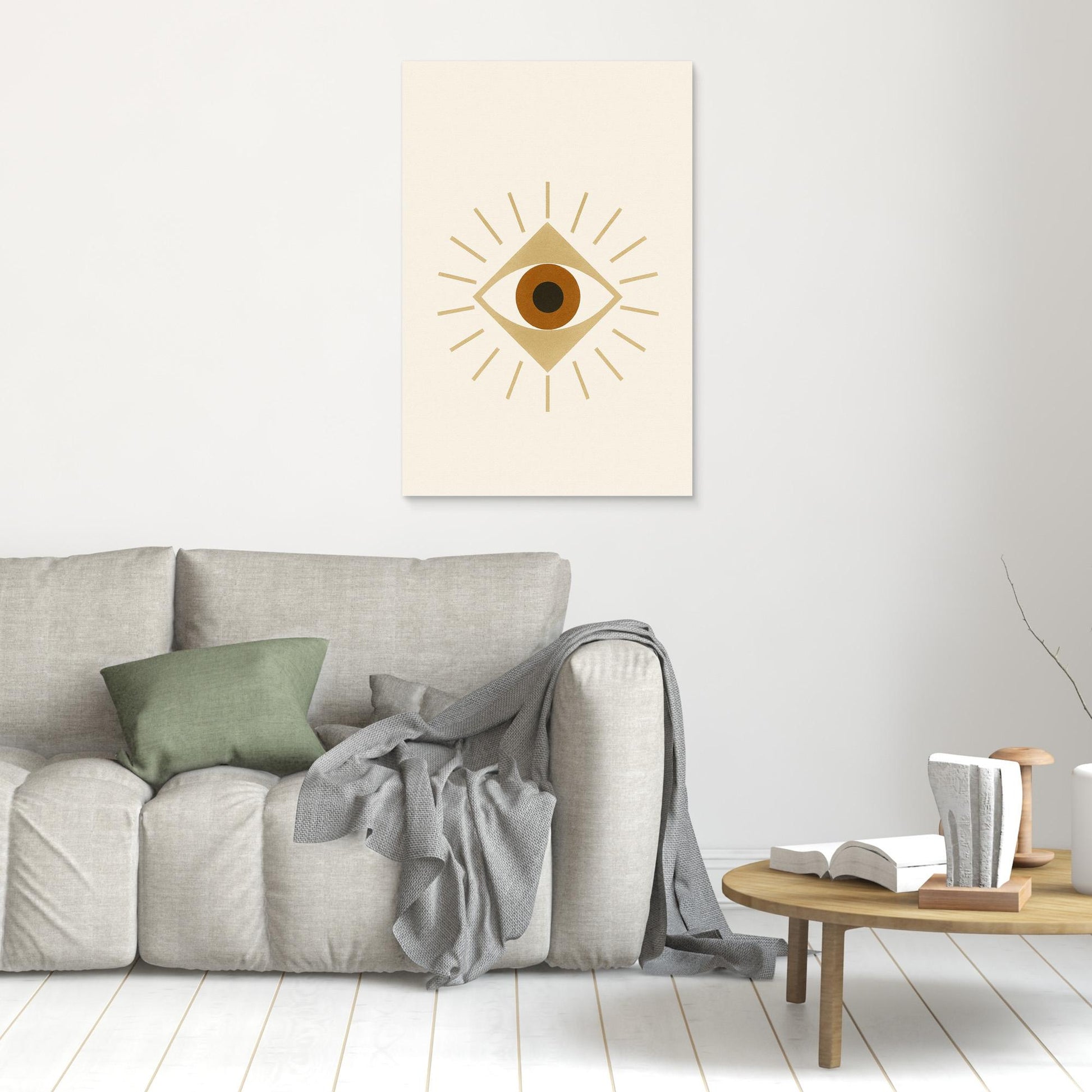 The All-Seeing Eye – Minimalist Spiritual Canvas Wall Art