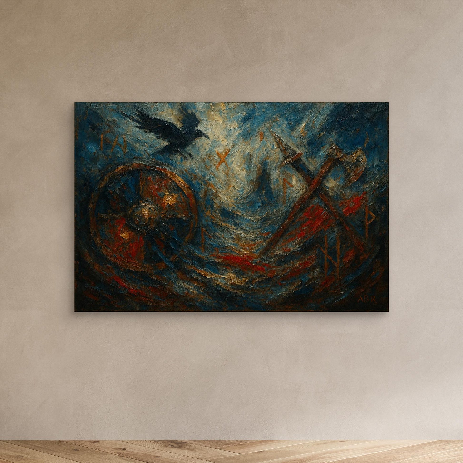 Viking Rune Canvas Wall Art