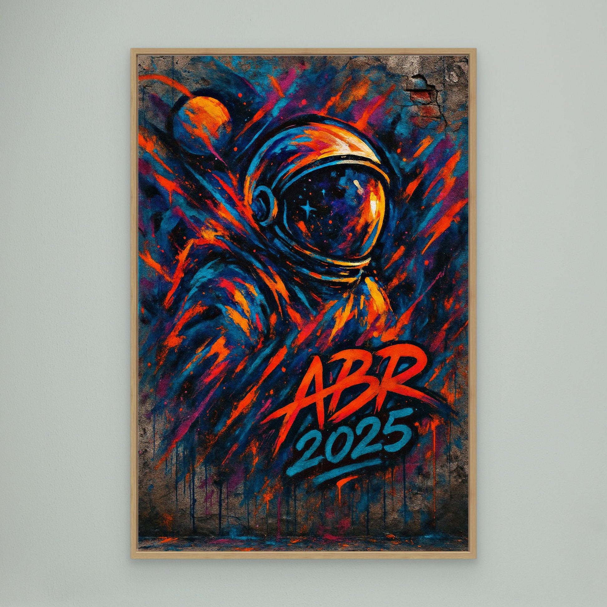 Graffiti Astronaut Canvas Wall Art – Space Street Style Print