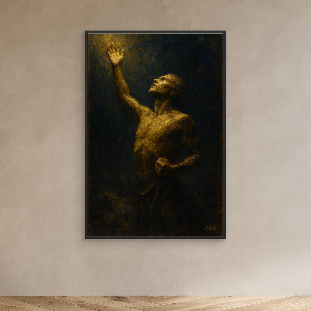 Reaching Toward Light – Figurative Canvas Wall Art