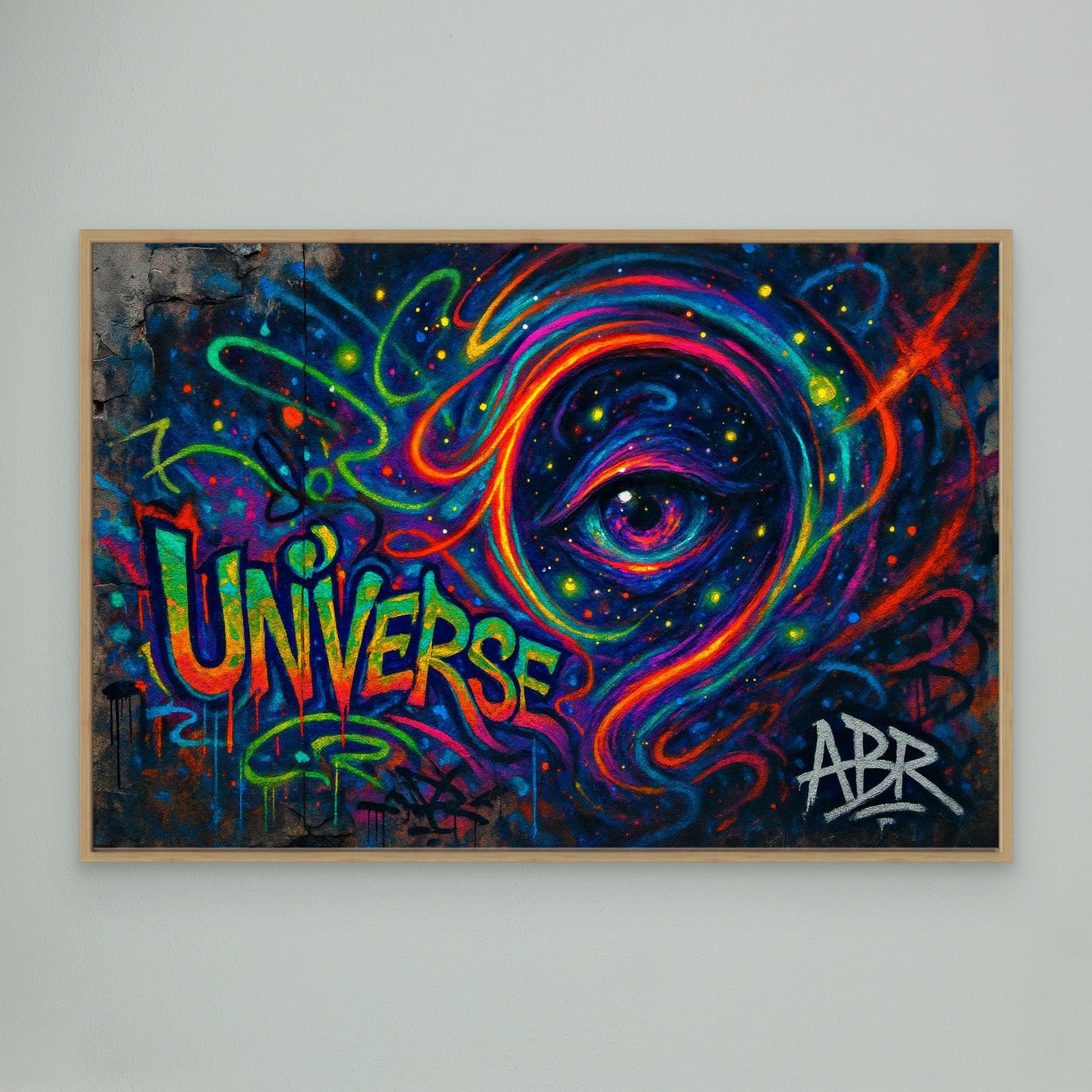 Cosmic Eye Graffiti Canvas Wall Art