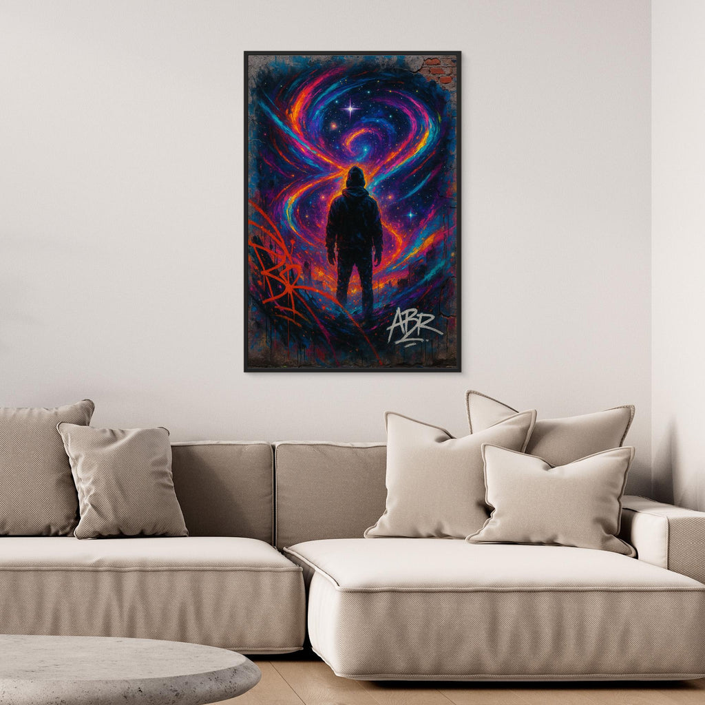 Galaxy Silhouette Canvas Wall Art – Urban Psychedelic Style