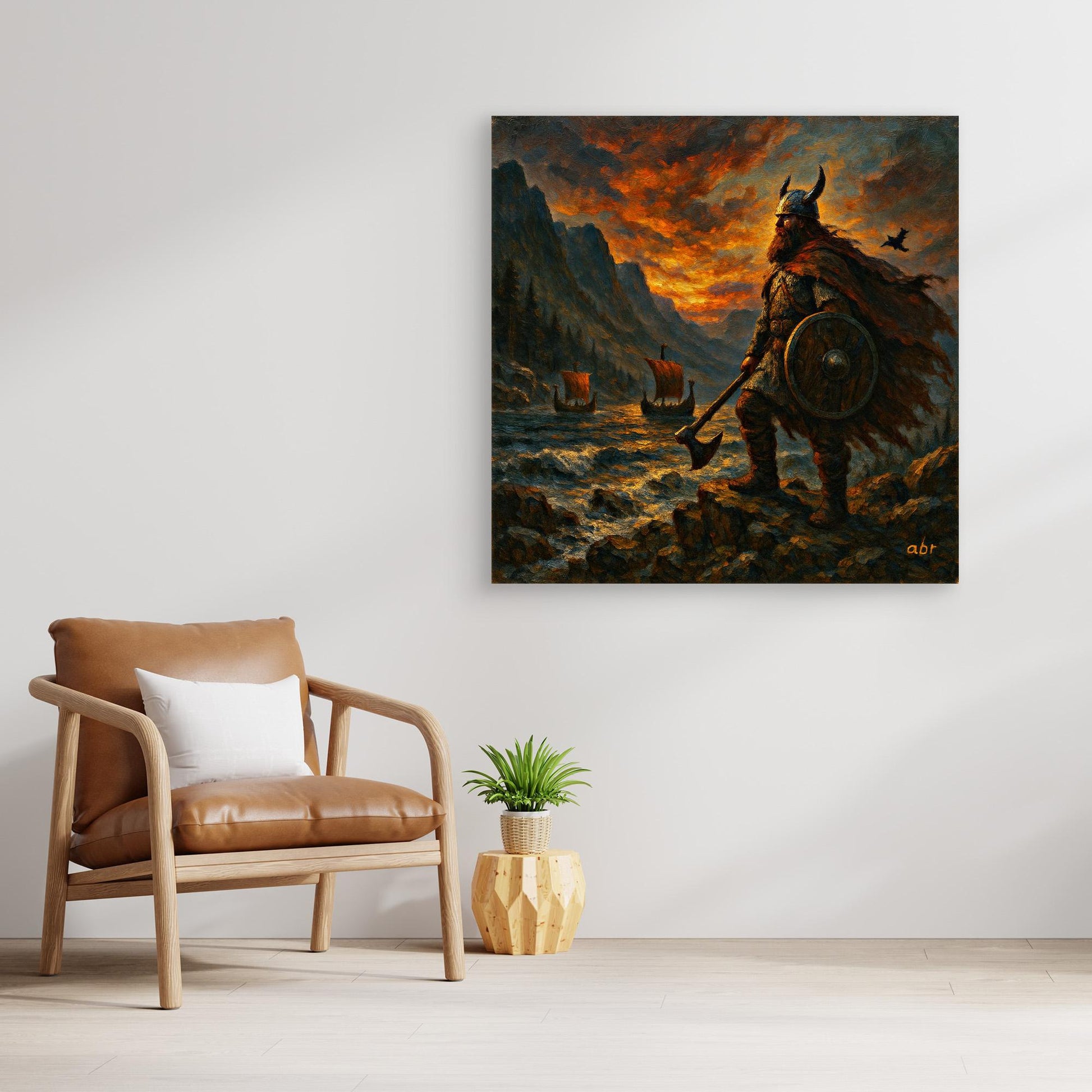 Viking Hero Canvas Wall Art Print