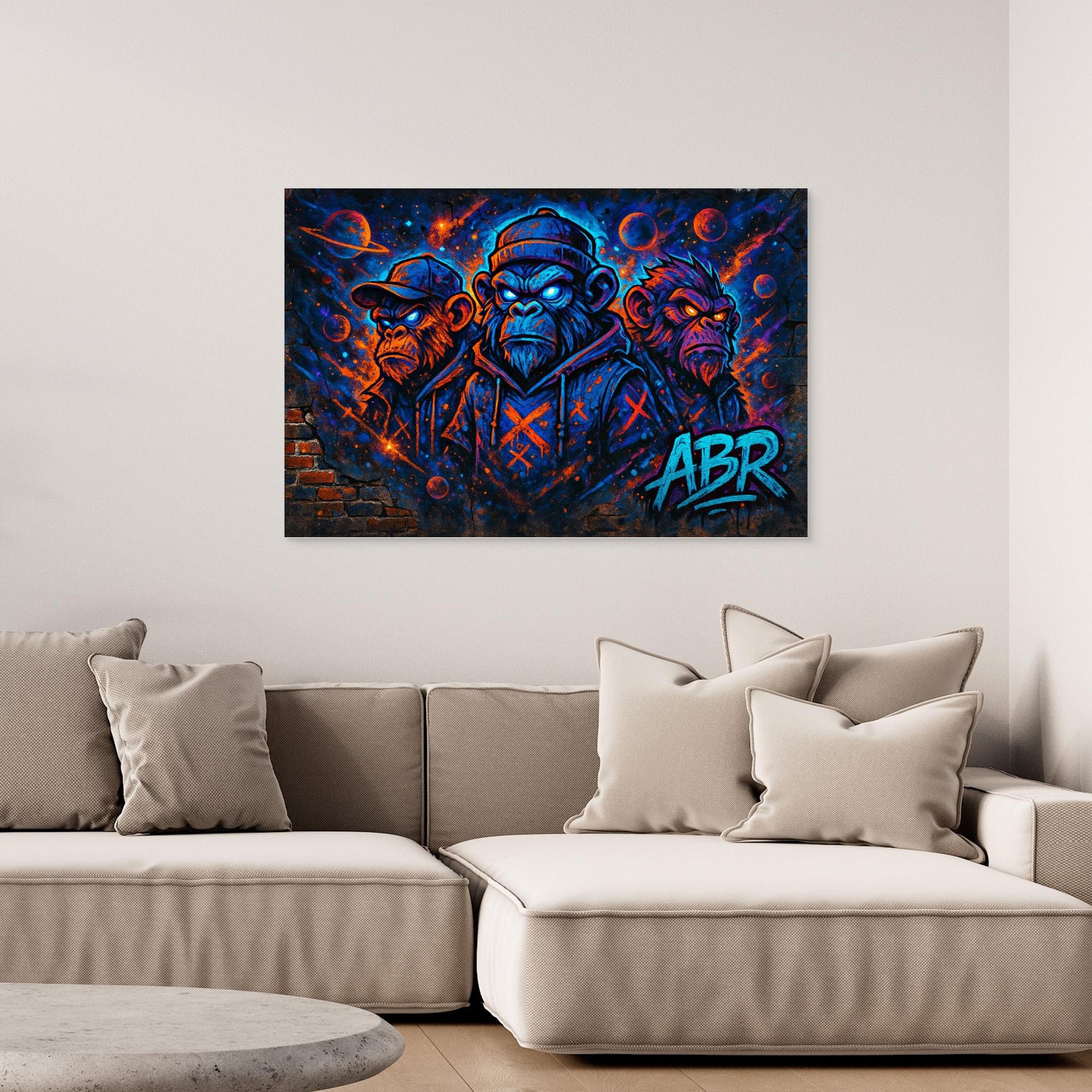 Space Ape Trio – Graffiti Canvas Wall Art