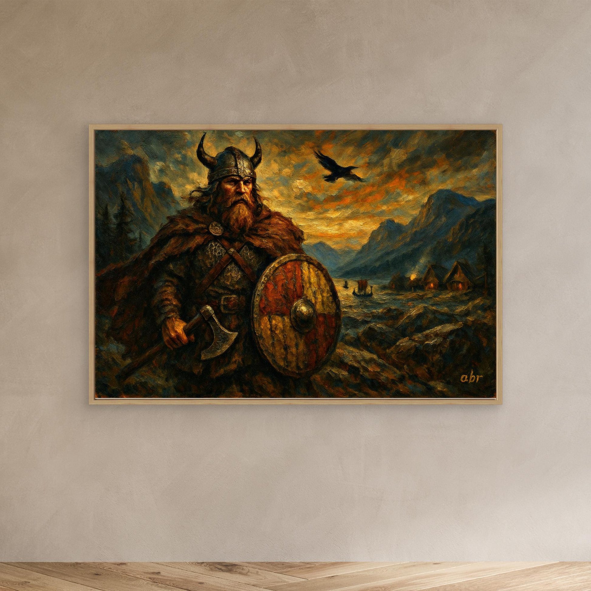 Norse Viking Defender Wall Print