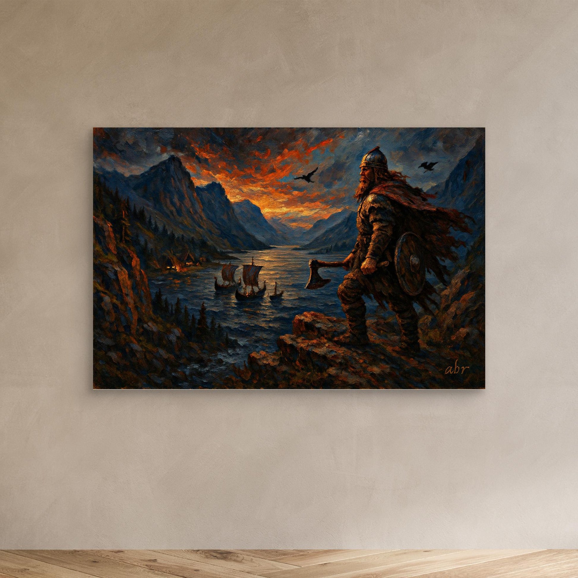 Viking Warrior Canvas Wall Art