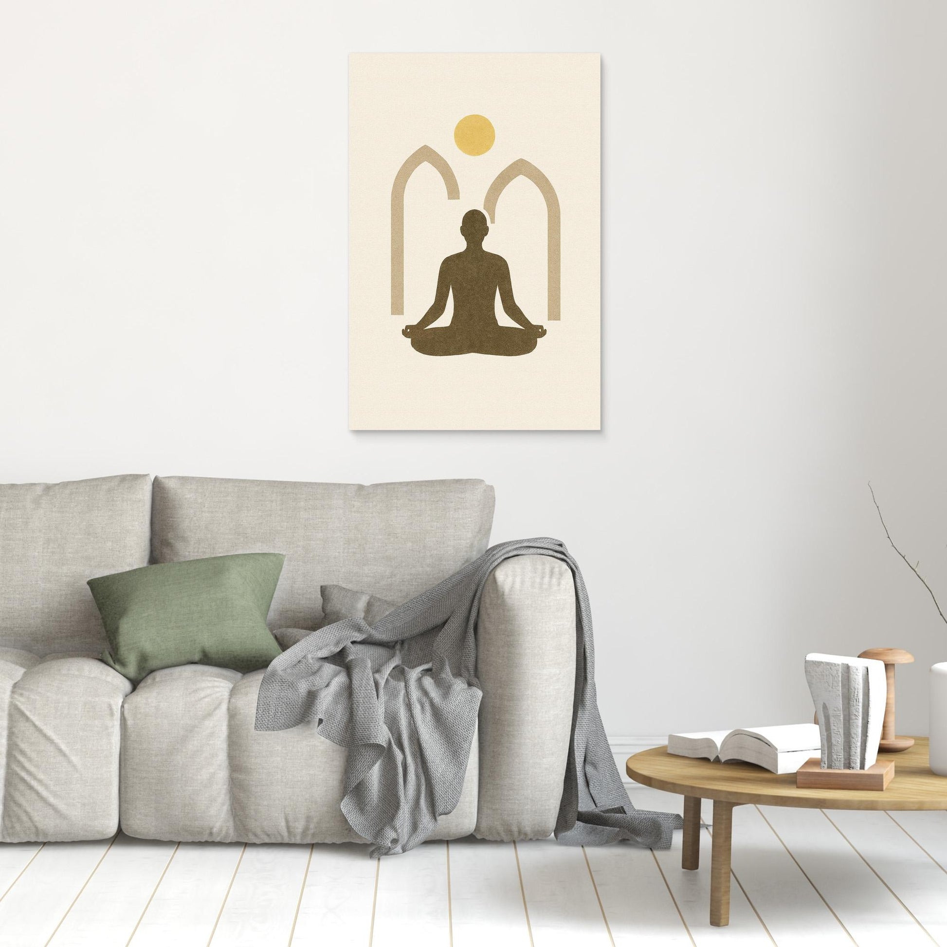 Sacred Stillness – Minimalist Meditation & Arch Canvas Art