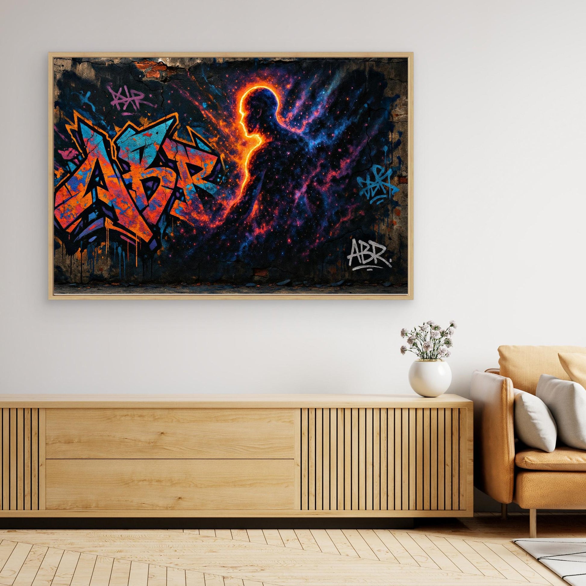 Galactic Silhouette Canvas Wall Art 