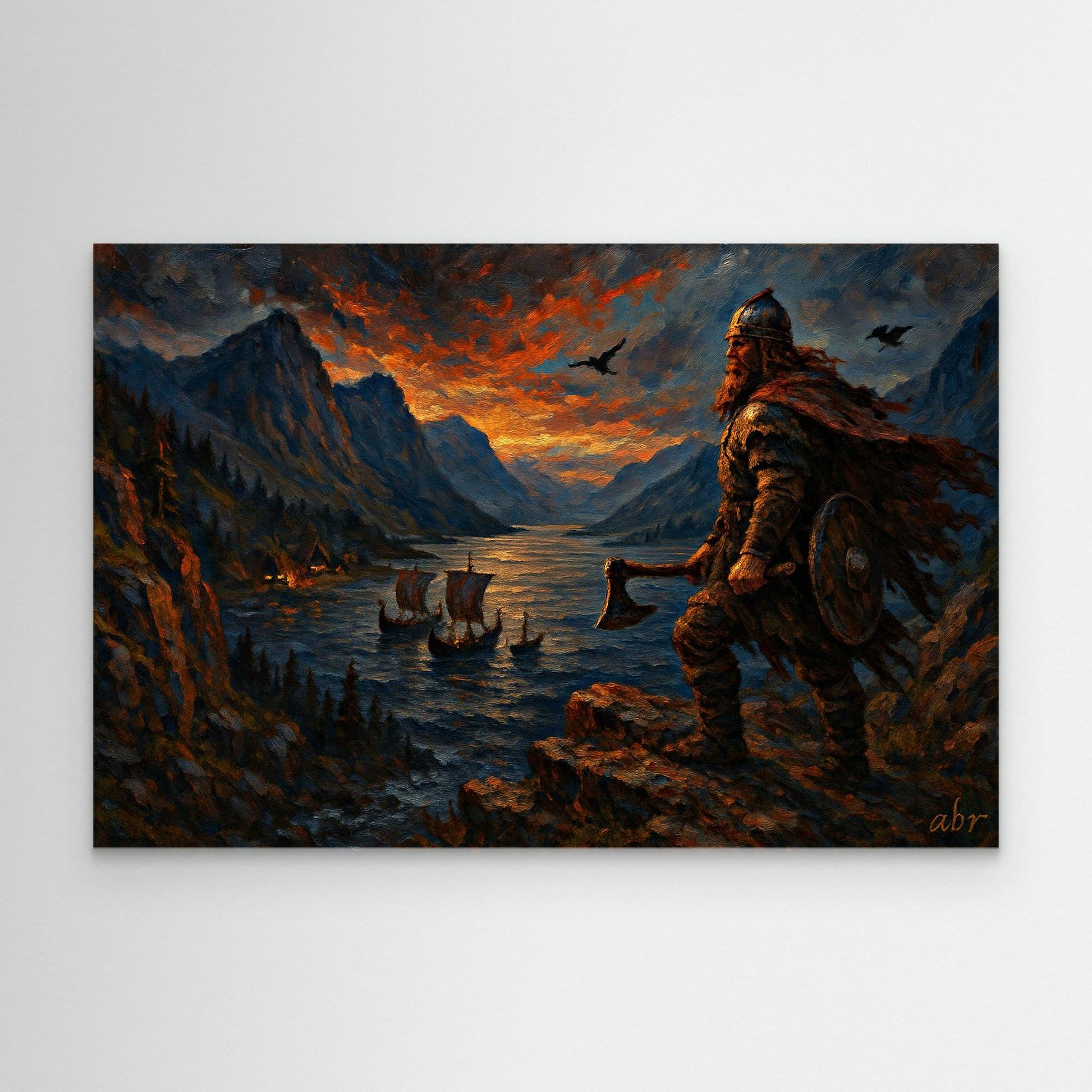 Viking Warrior Canvas Wall Art