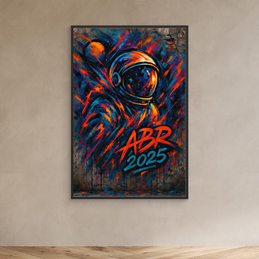 Graffiti Astronaut Canvas Wall Art – Space Street Style Print