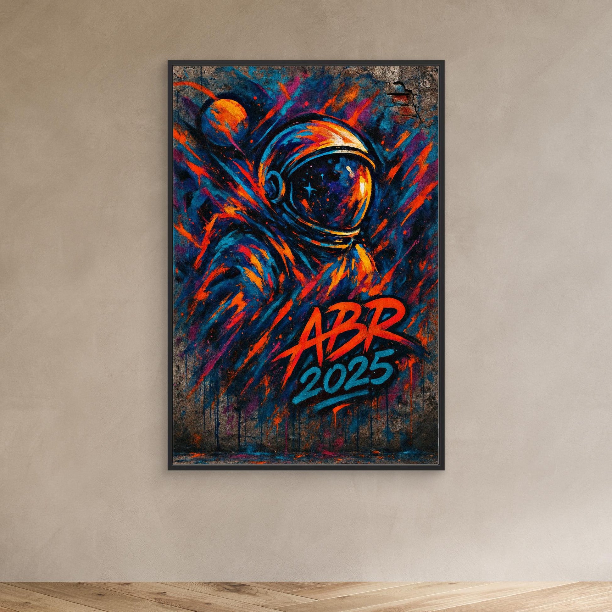 Graffiti Astronaut Canvas Wall Art – Space Street Style Print