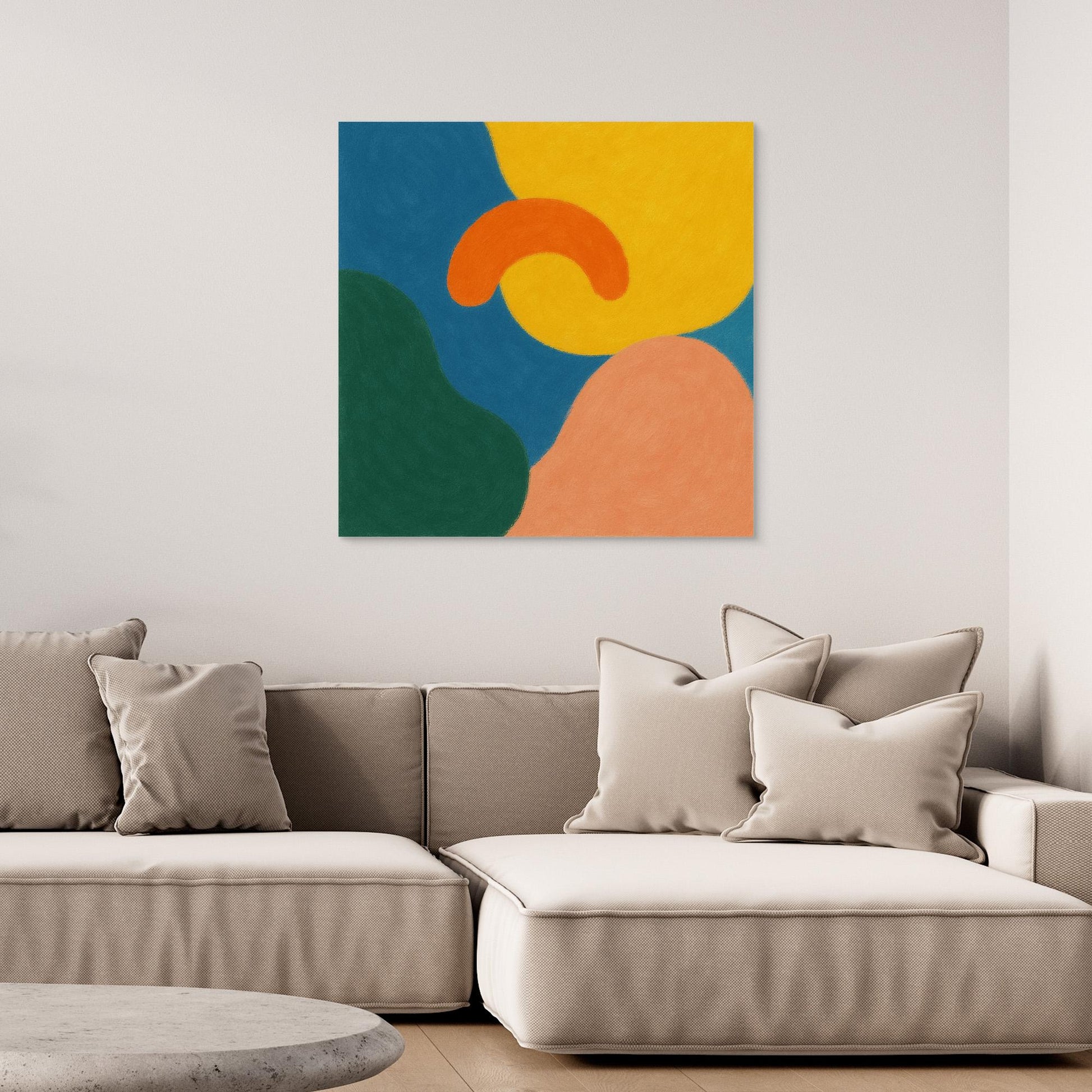 Playful Shapes – Colorful Geometric Abstract Canvas Print