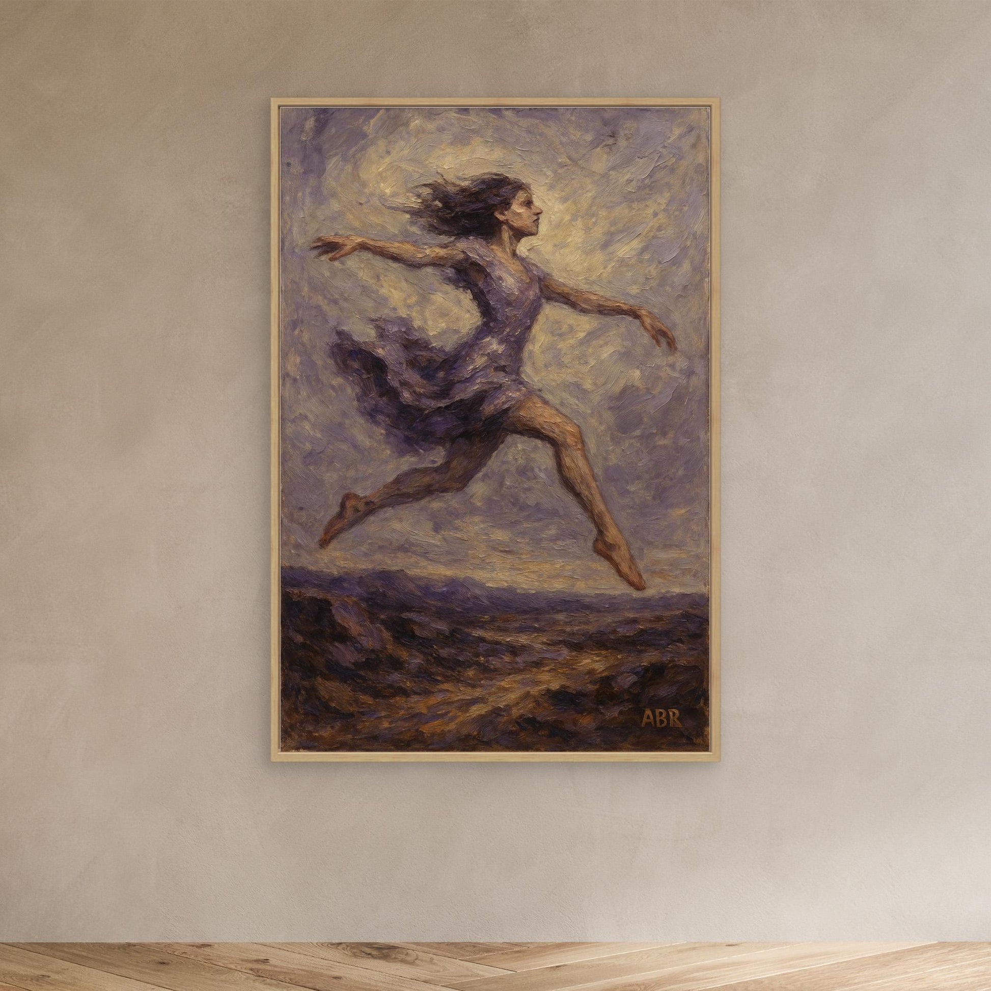 Graceful Woman in Motion Wall Print