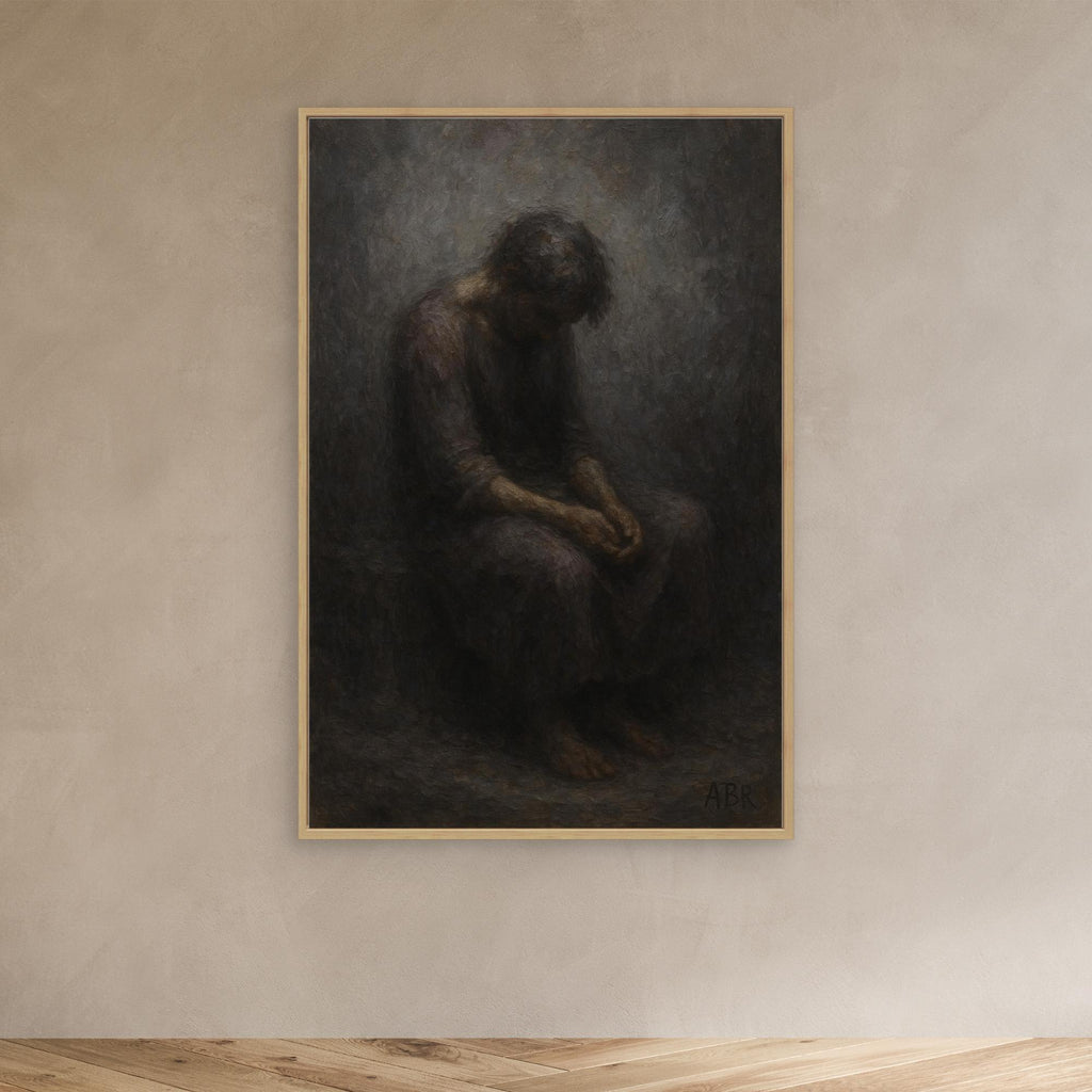Melancholy Figurative Canvas Wall Art